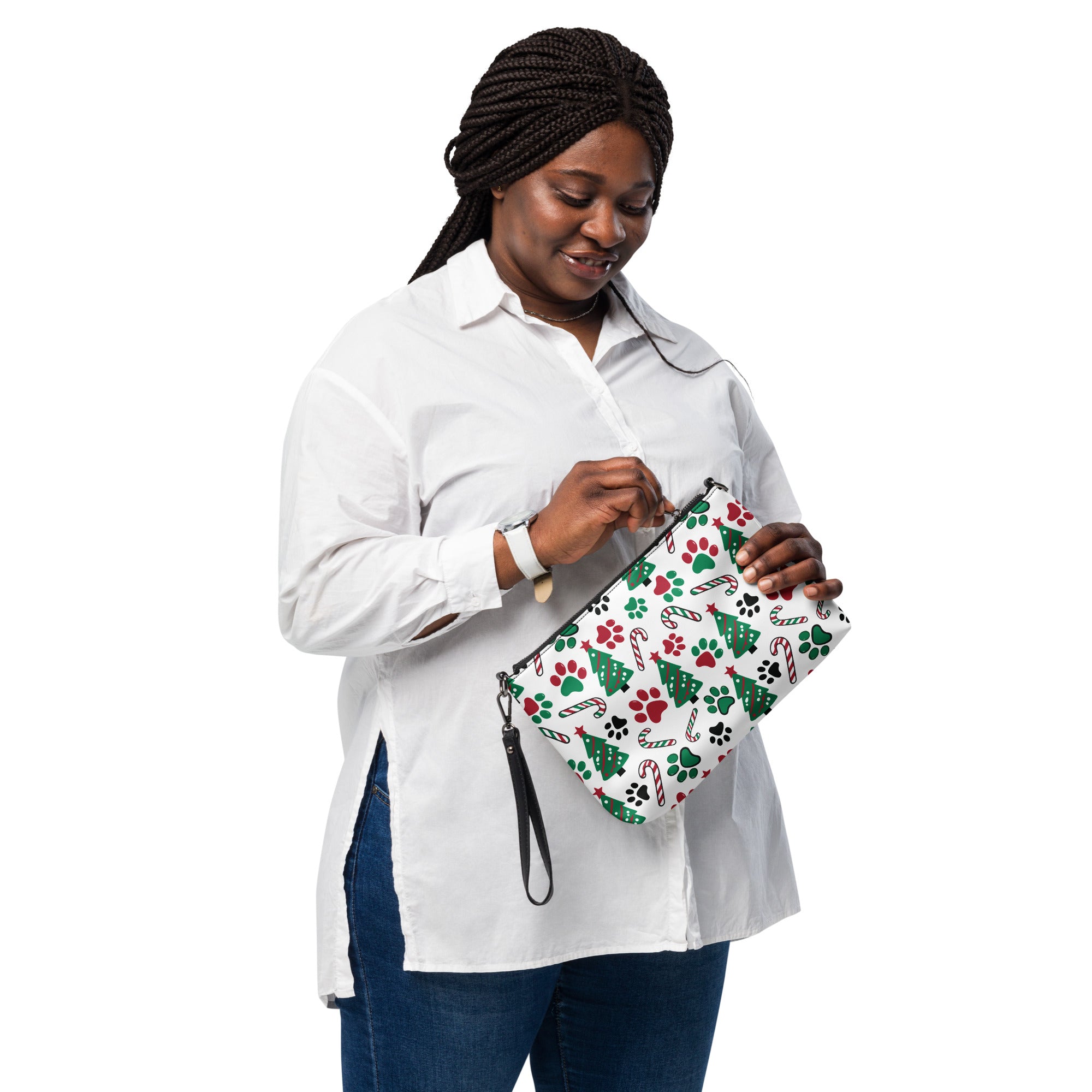 Christmas Paws & Candy Canes Crossbody Bag、mySite、camillekostekn