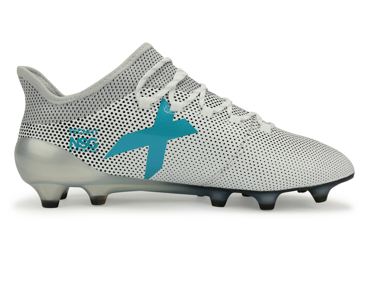 adidas Men's X 17.1 FG White/Energy Blue/Clear Grey、mySite、noshort