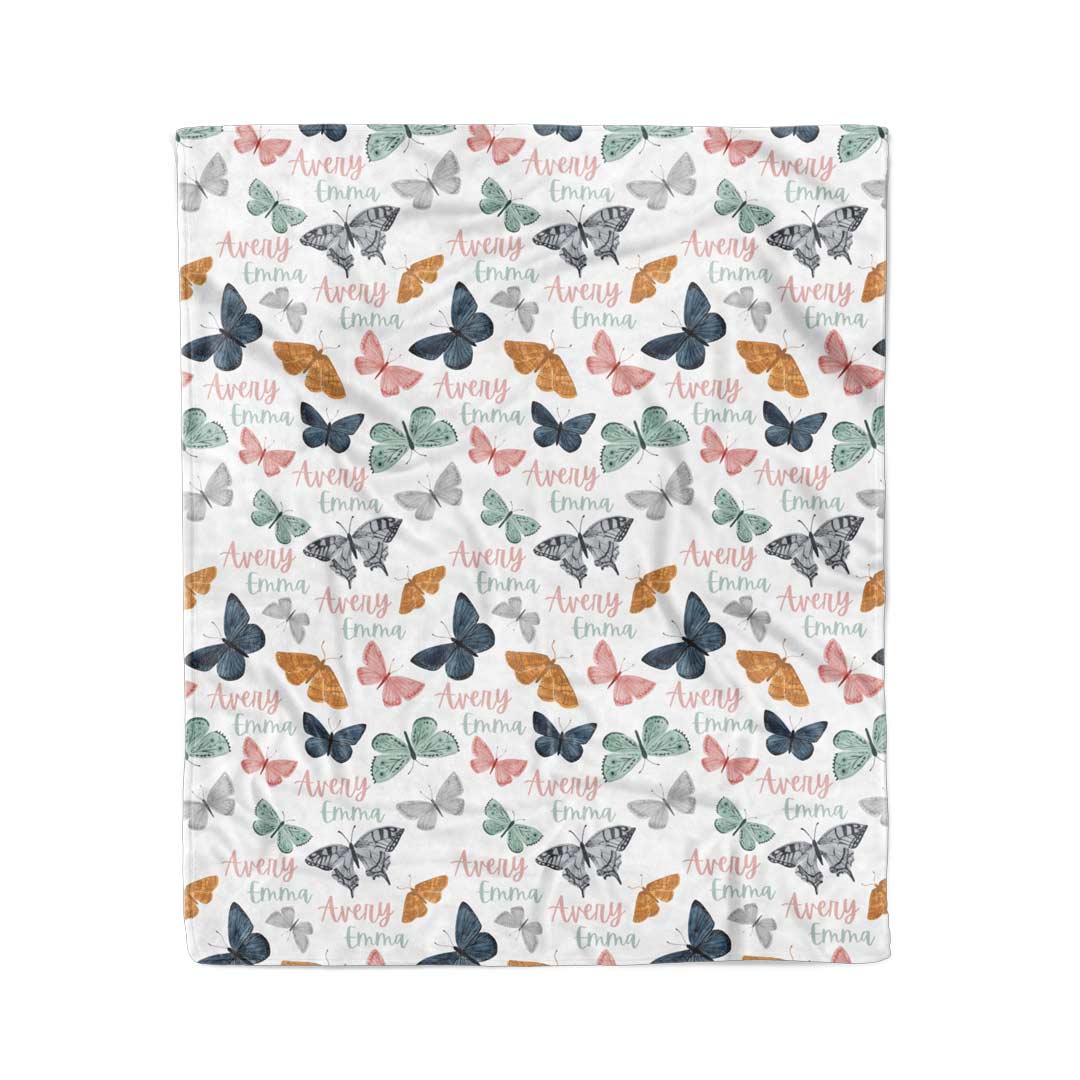  Bentley's Butterfly Personalized Kids Blanket、mySite、layawaytickets