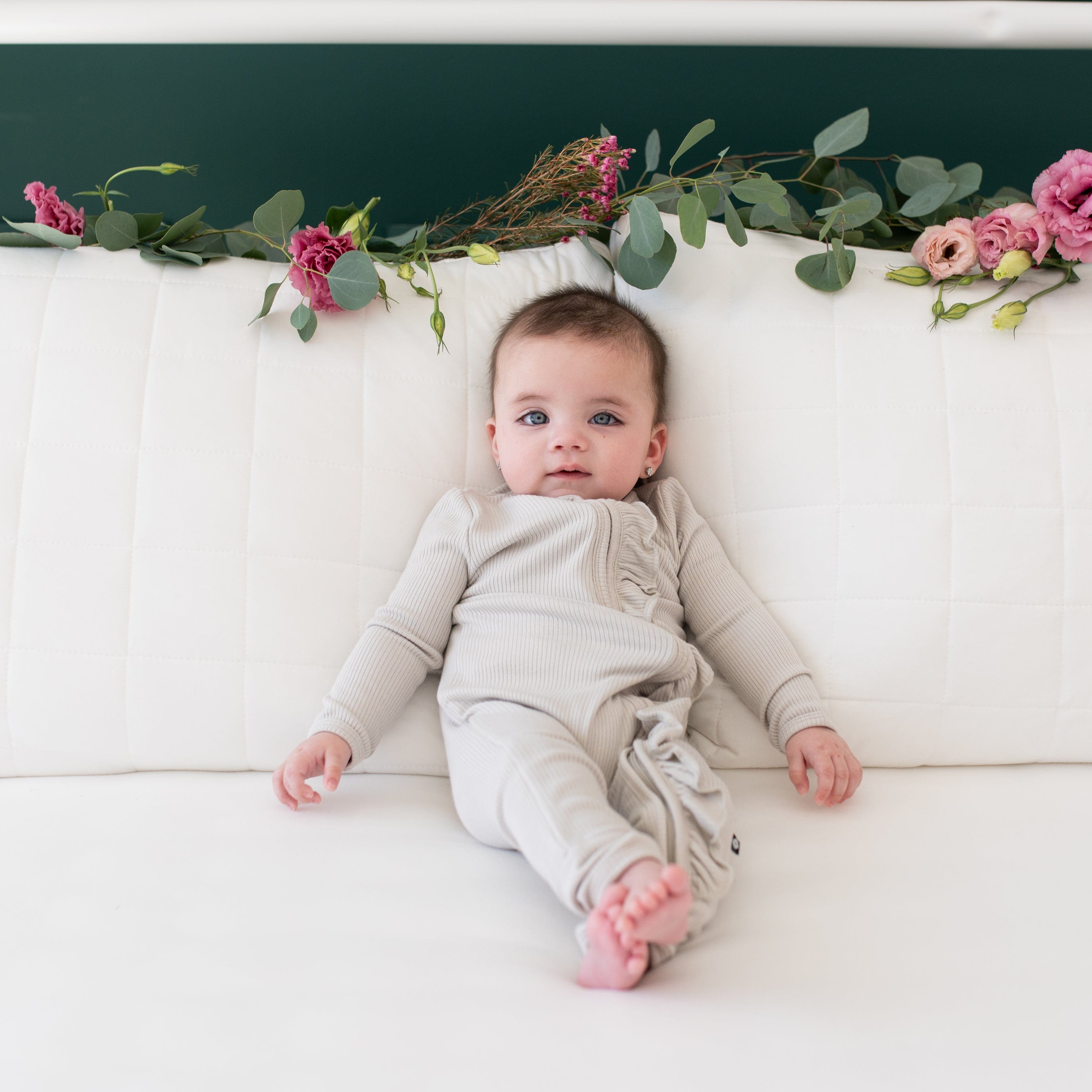  Ribbed Ruffle Zipper Romper in Oat、mySite、layawaytickets