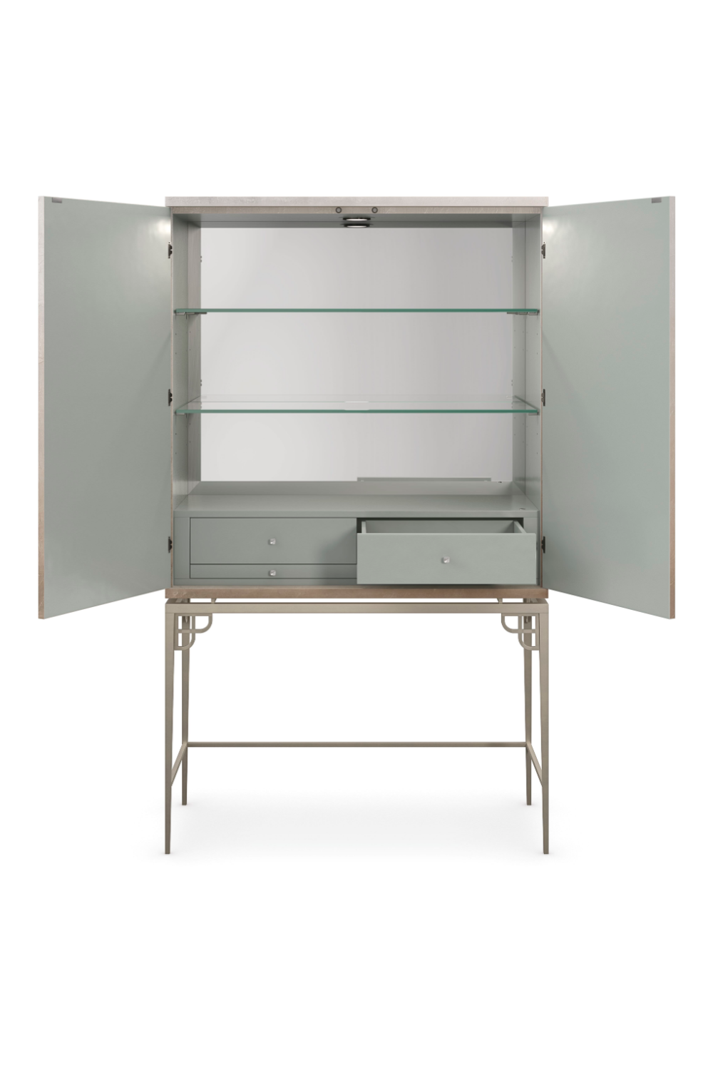 Silver Leaf Bar Cabinet | Caracole Oleander、mySite、neckold