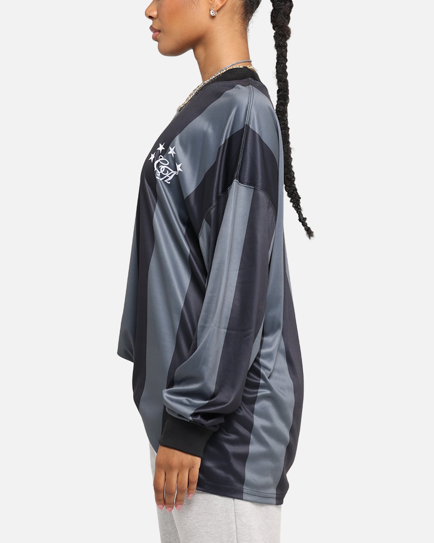 Carre Academy Oversized Long Sleeve T-Shirt Black/Grey、mySite、zt4zffjzw