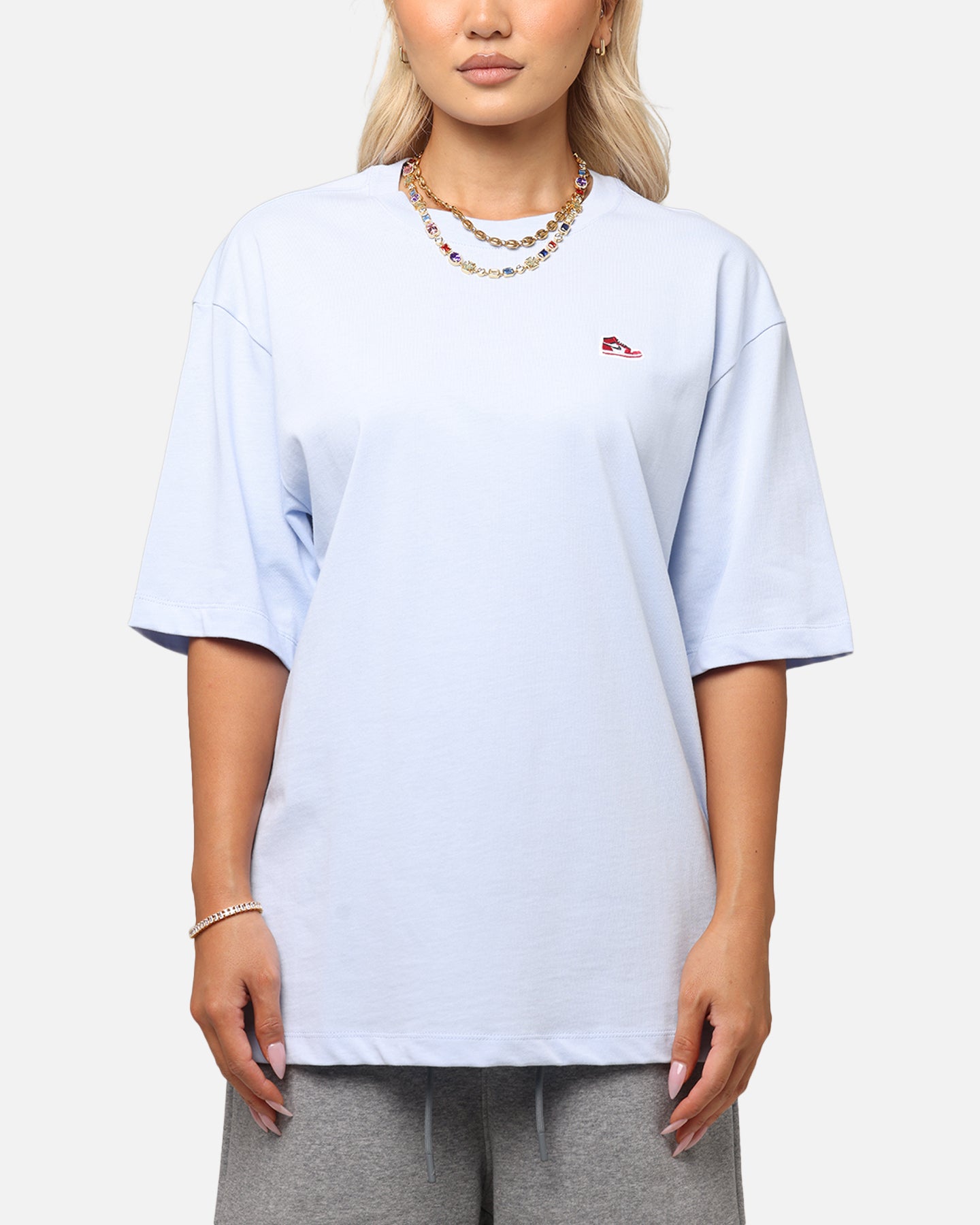 Jordan Brand Sneaker Patch Crew T-Shirt Blue/Black、mySite、zt4zffjzw