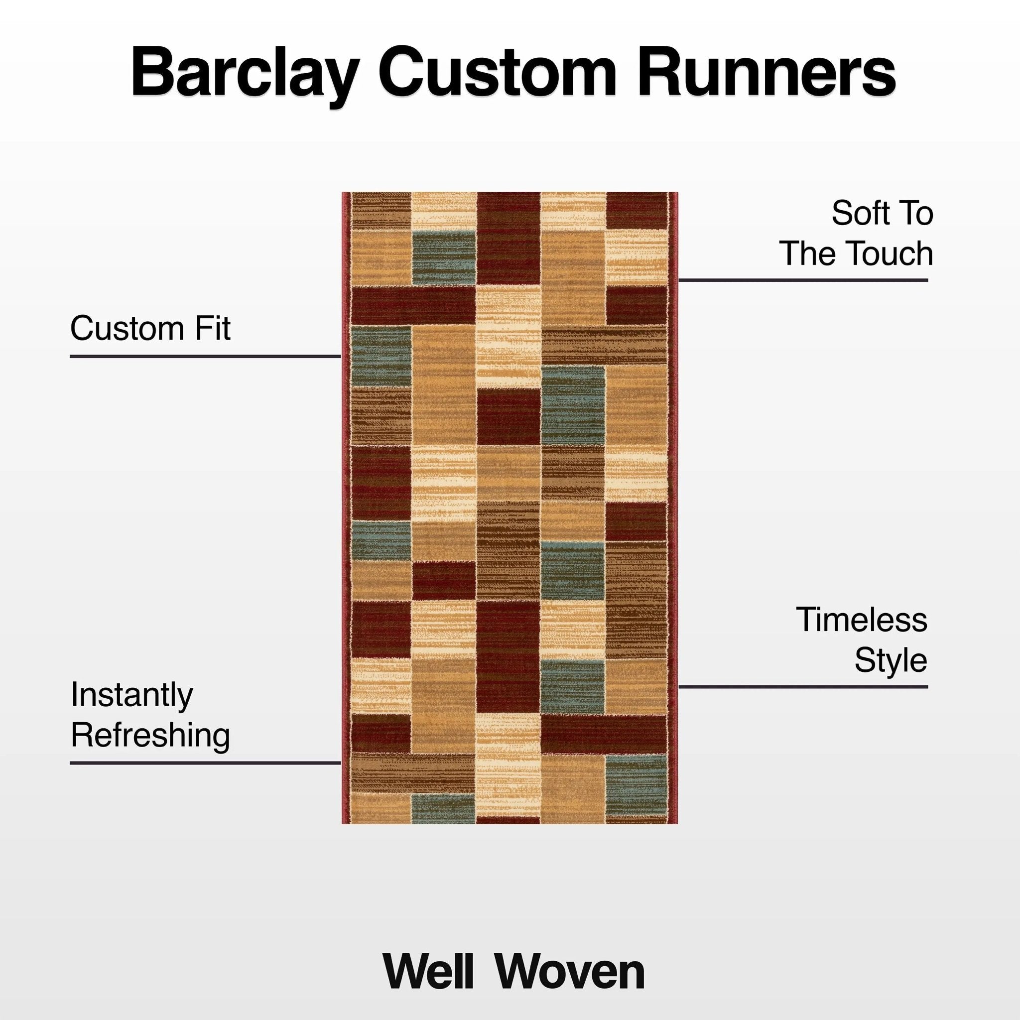 Custom Size Runner Yaren Geometric Modern Red 27 Inch Wide x Choose Your Length Hallway Runner Rug、mySite、gigharbornorthrealestate