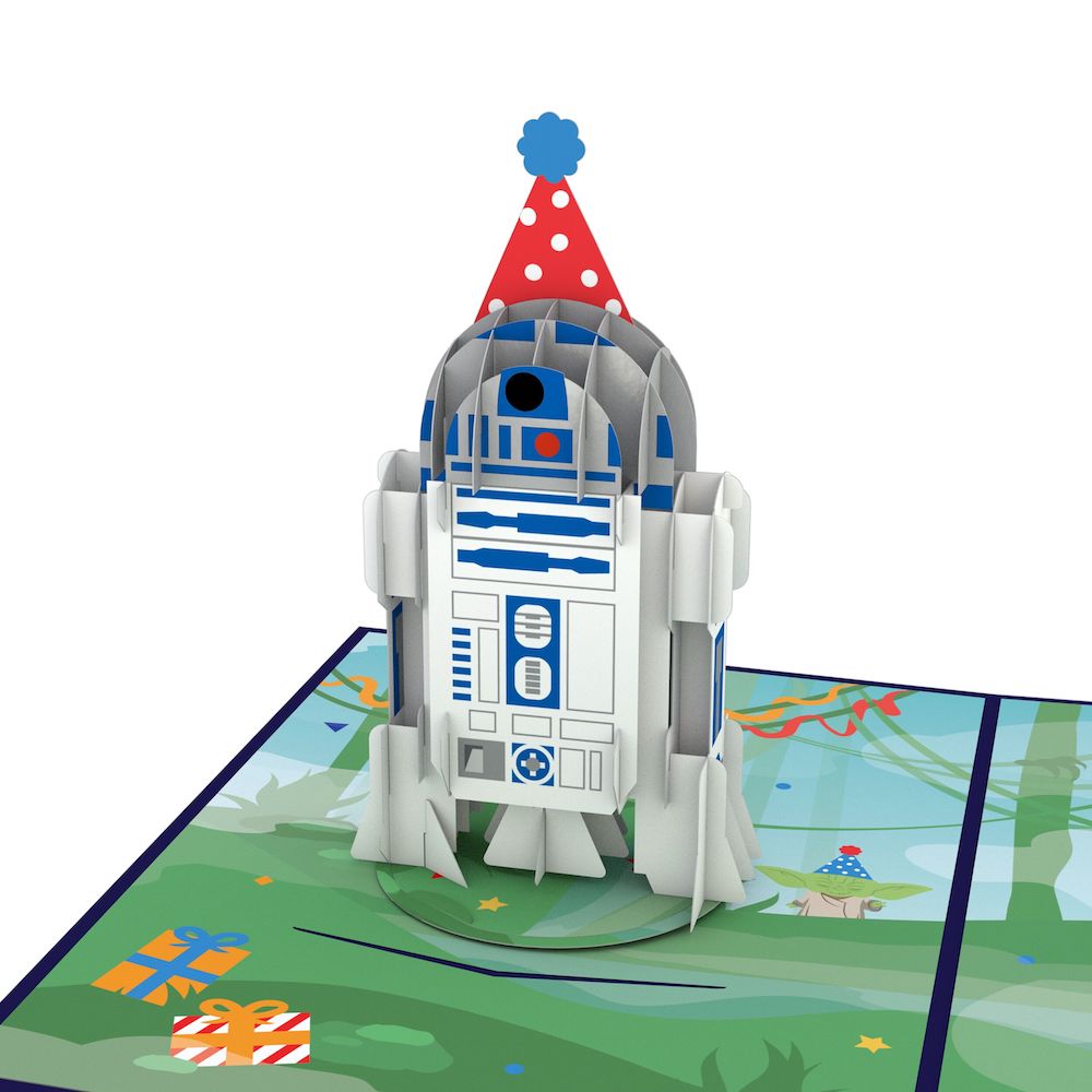 Star Wars™ R2-D2™ Birthday Card with Pop-Up Gift、mySite、solidvoid
