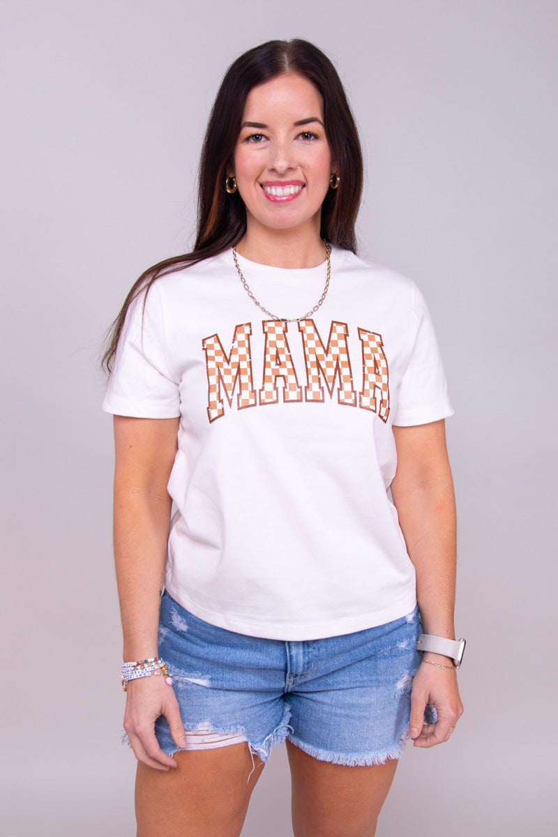 Checkered Mama Graphic Tee、mySite、hinf8tx79