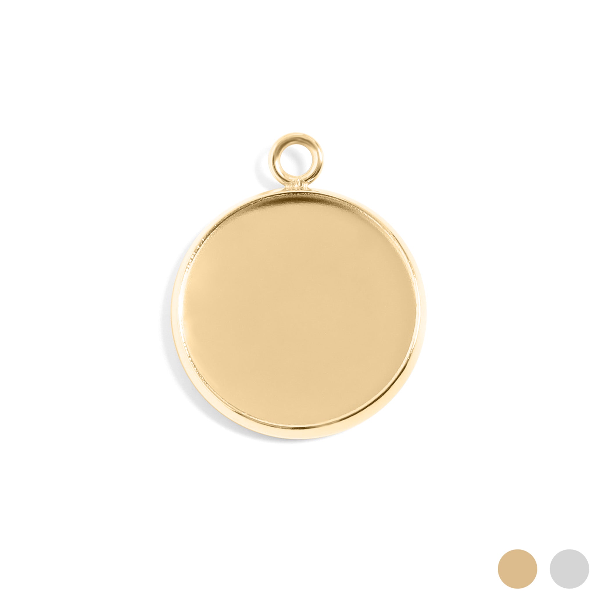 18K Gold PVD Stainless Steel Cabochon Bezel 10 Pack / ENC0020、mySite、dreamappss