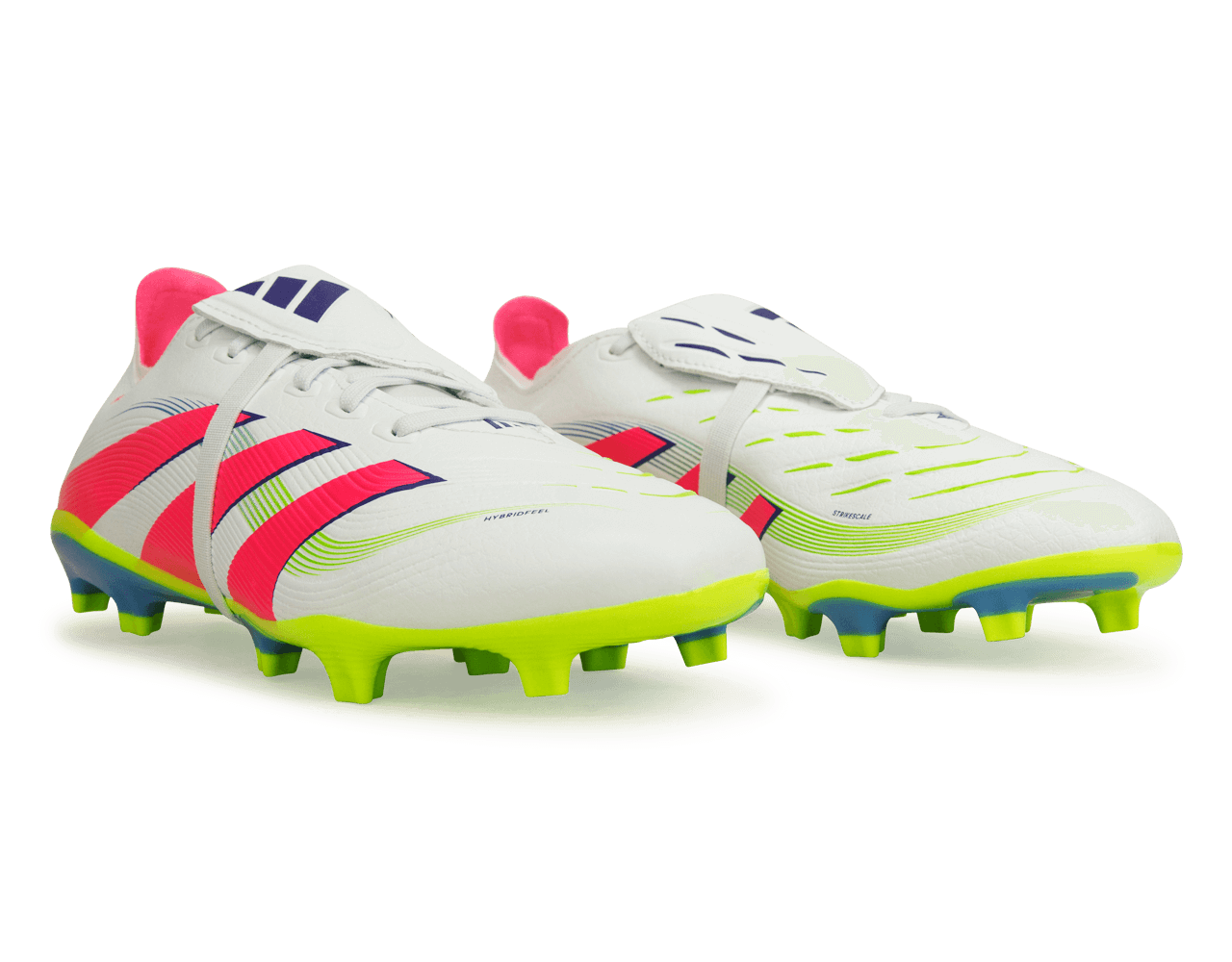 adidas Men's Predator League Foldover Tongue FG/MG White/Pink/Lemon、mySite、noshort