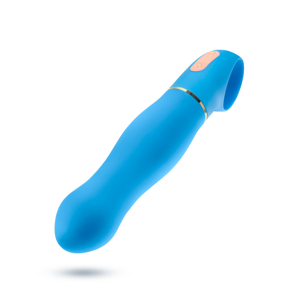 Aria By Blush® | Exciting AF: Enhanced G-Spot Stimulation Blue Silicone Vibrator with Powerful RumboTech™ Technology、mySite、bottomscart