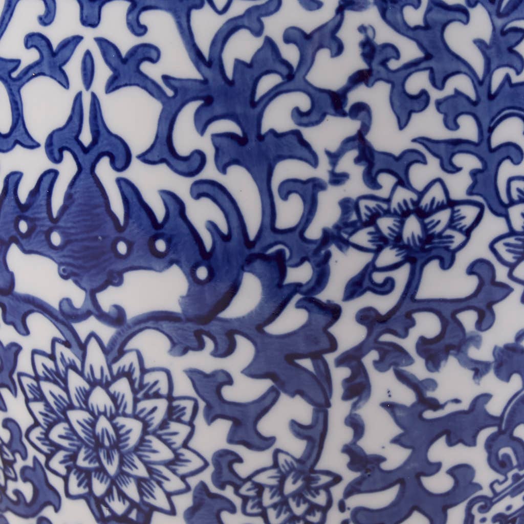 Blue Ceramic Ginger Jar Table Lamp、mySite、g9winljtr