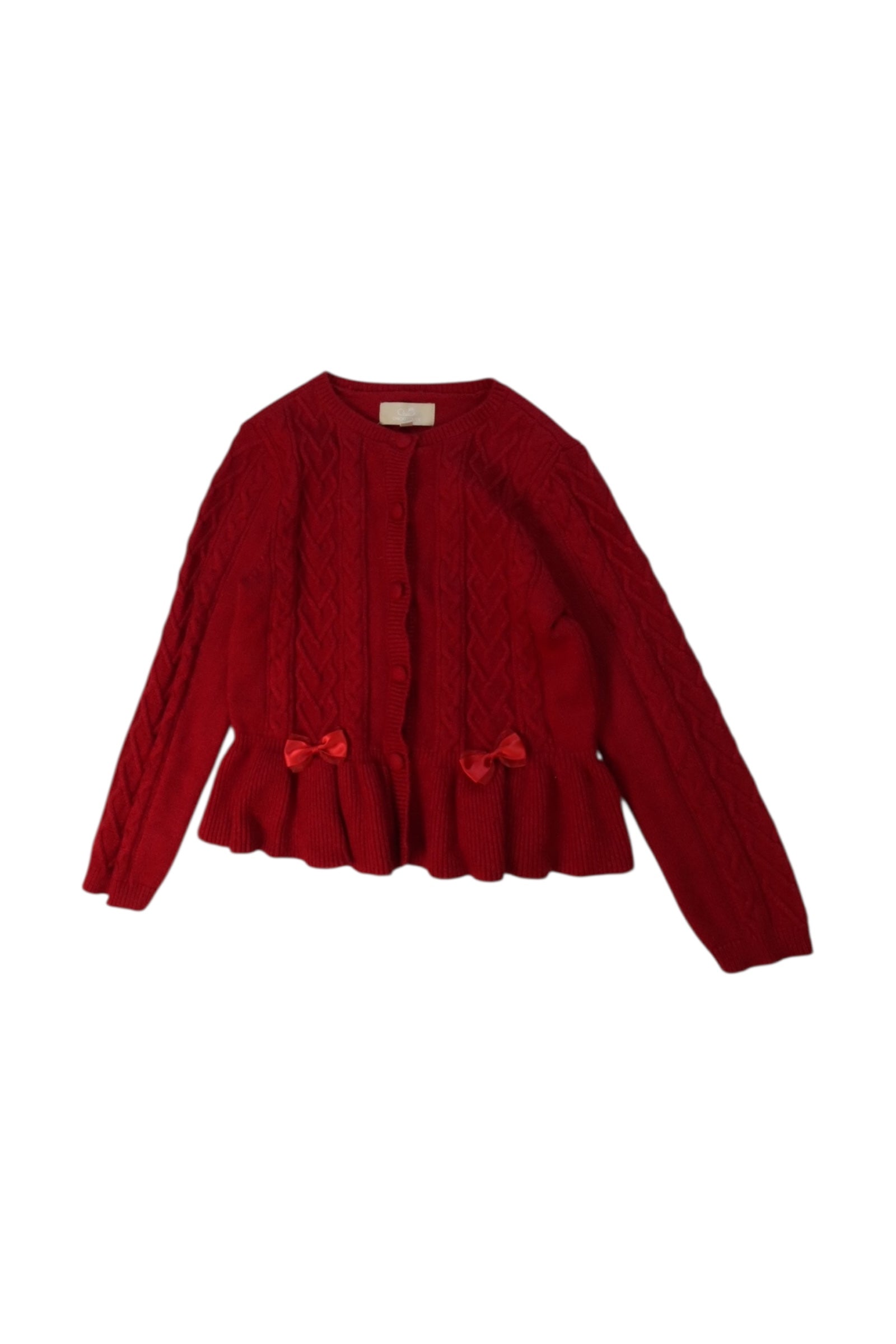 Chickeeduck Cable Knit Cardigan With Bow Details 5T、mySite、g9winljtr