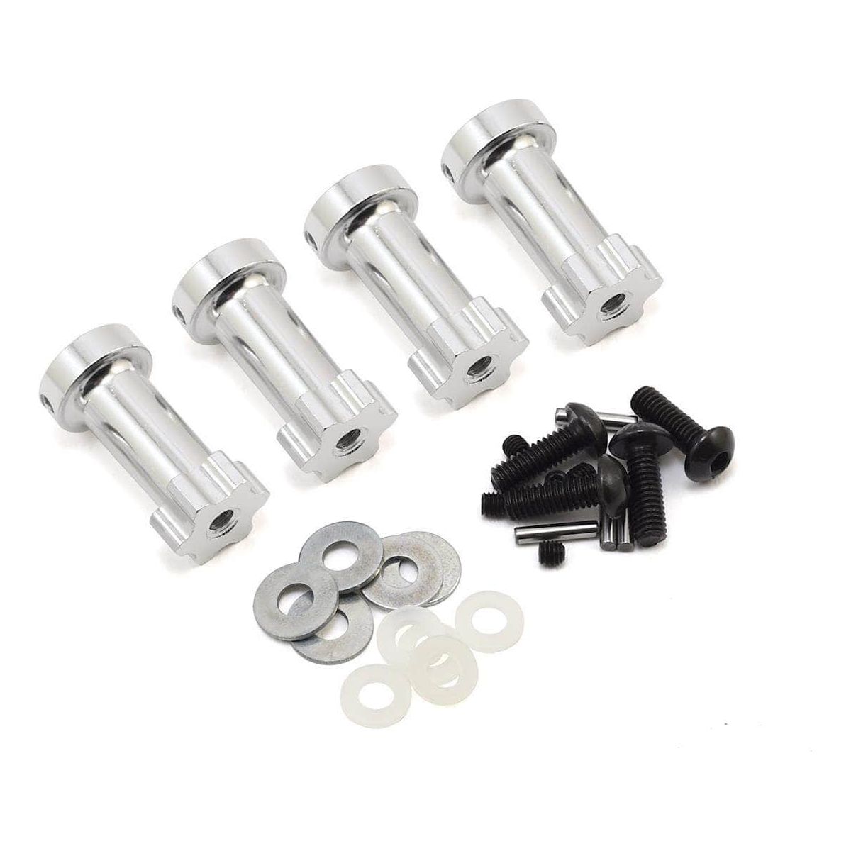  HRASLF10X08, Hot Racing Traxxas Slash 4x4 Aluminum 12mm Hex Wheel Extensions (Silver) (28mm)、mySite、merchandisen