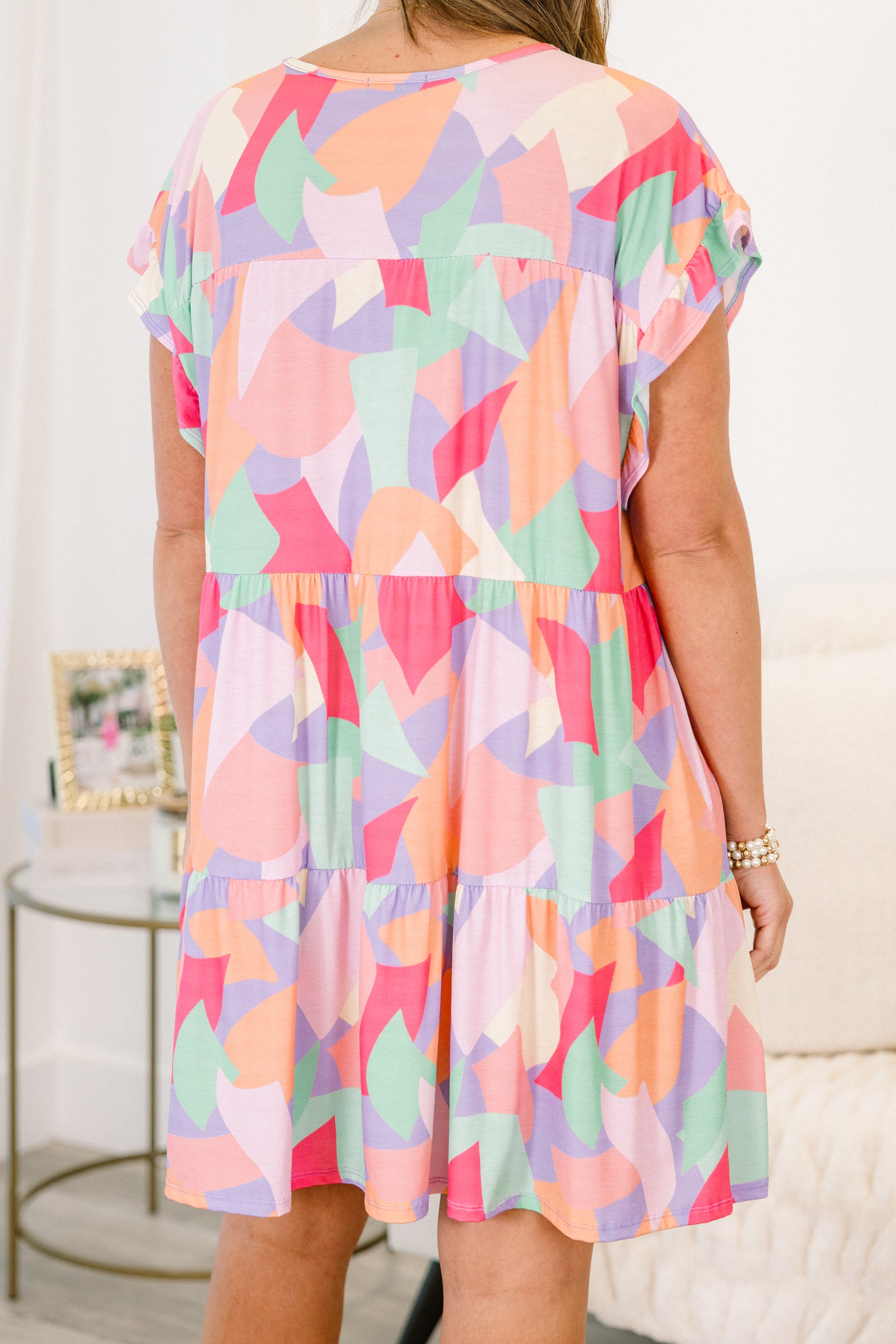  Lavender Dream Tiered Dress, Lavender Multi、mySite、justintrudeaud