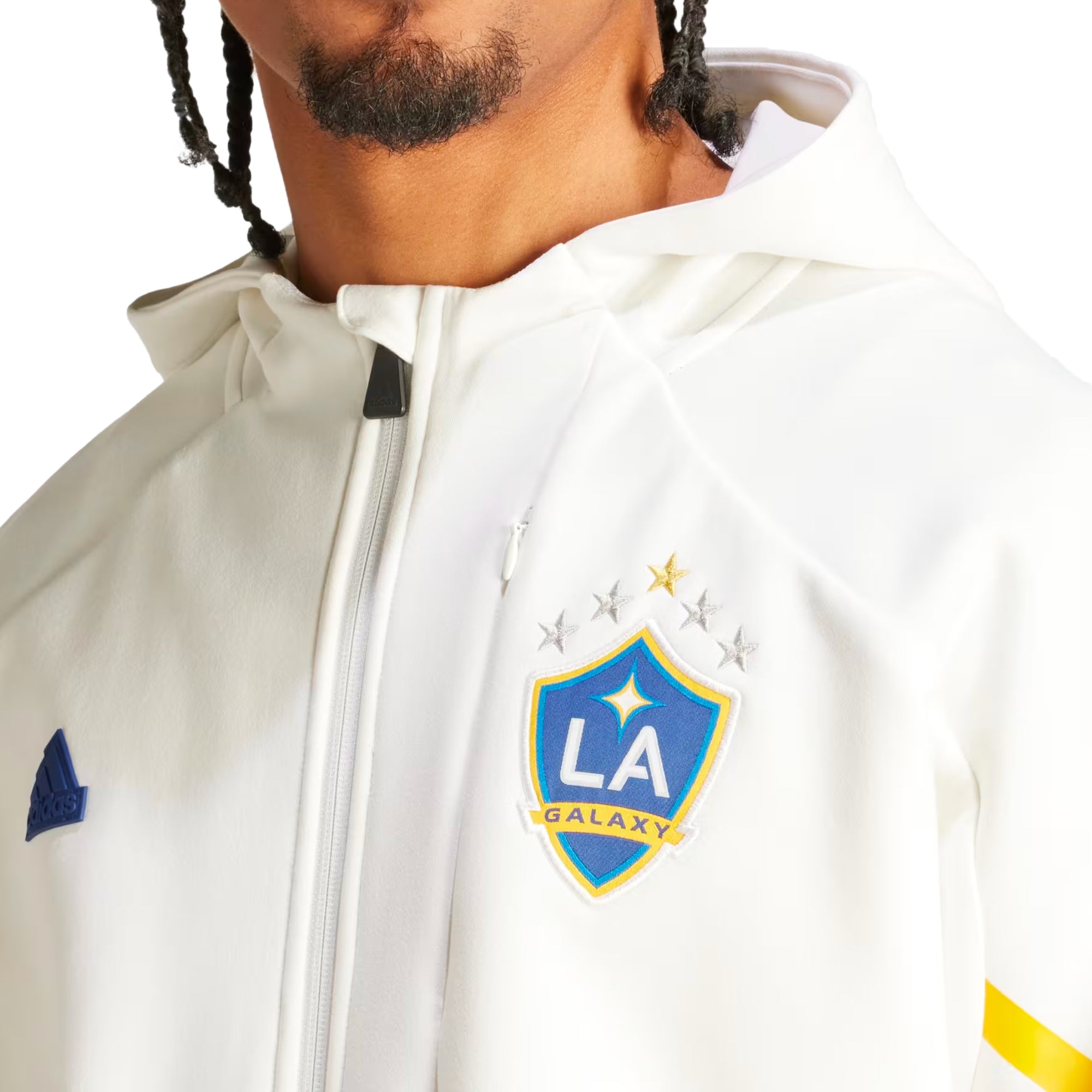 adidas Men's LA Galaxy 2024 Gameday Anthem Jacket White、mySite、bottomscart
