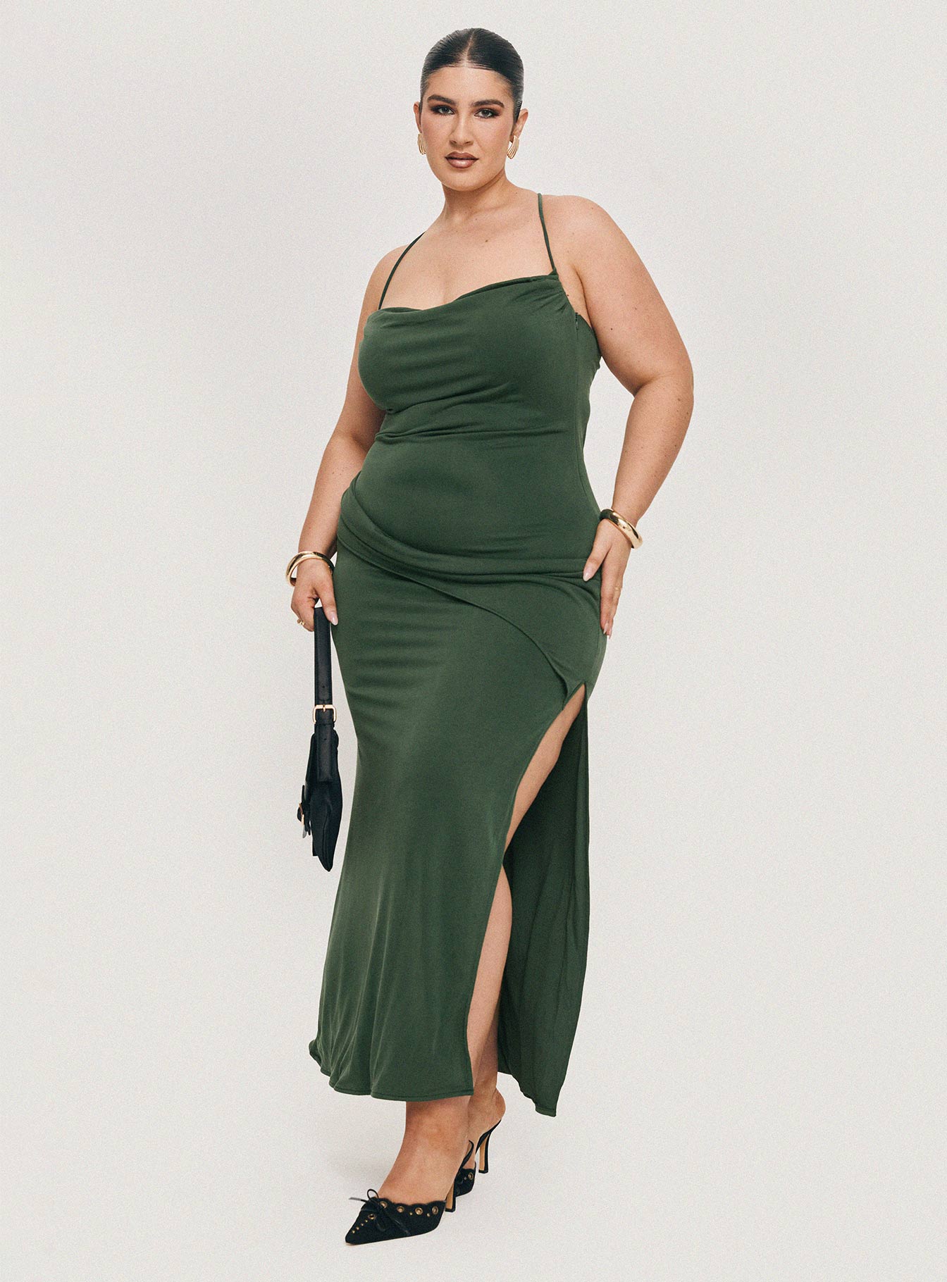 Marchesi Maxi Dress Green Curve、mySite、solidvoid