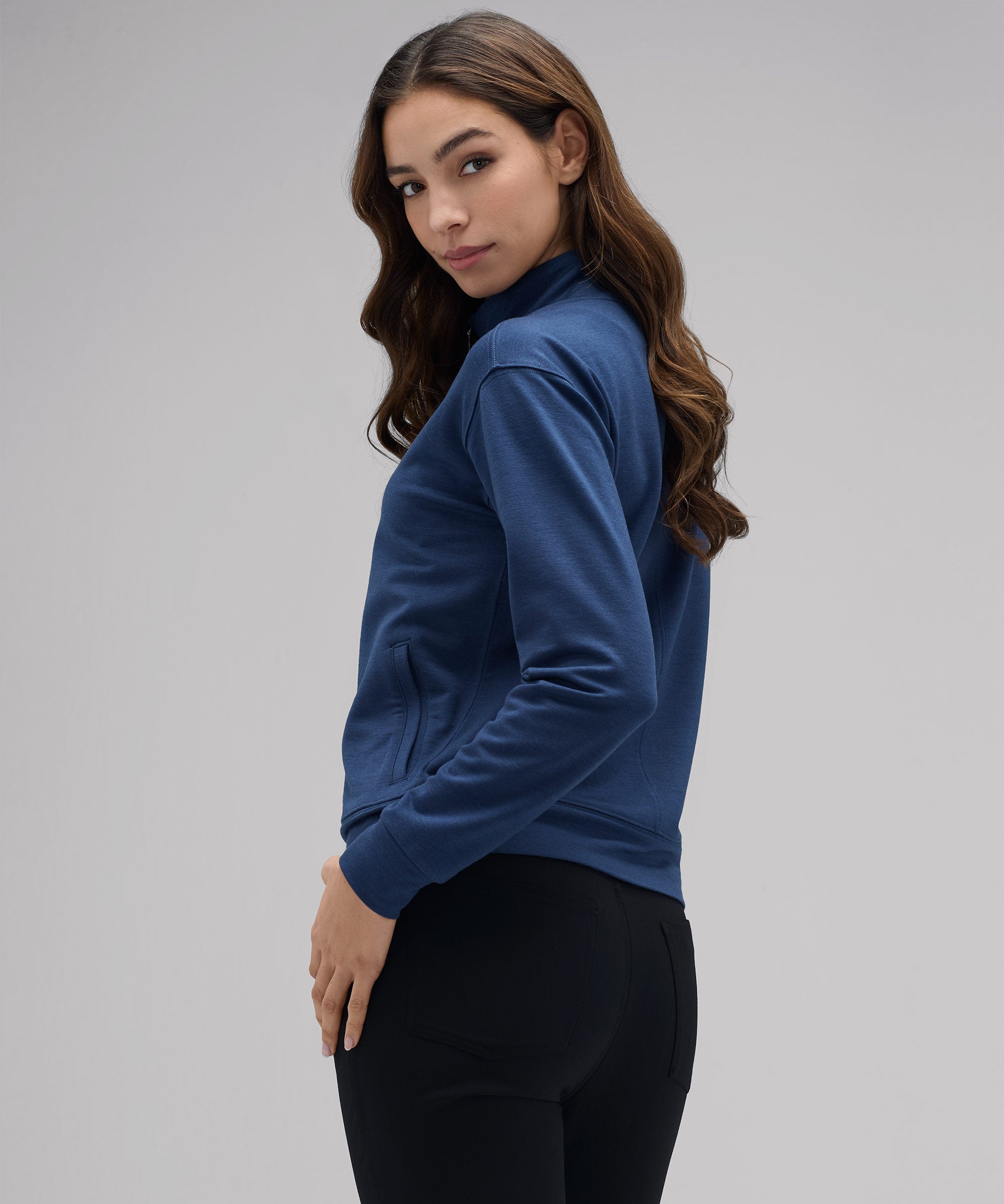 Women's Merino Transit Quarter Zip、mySite、noshort