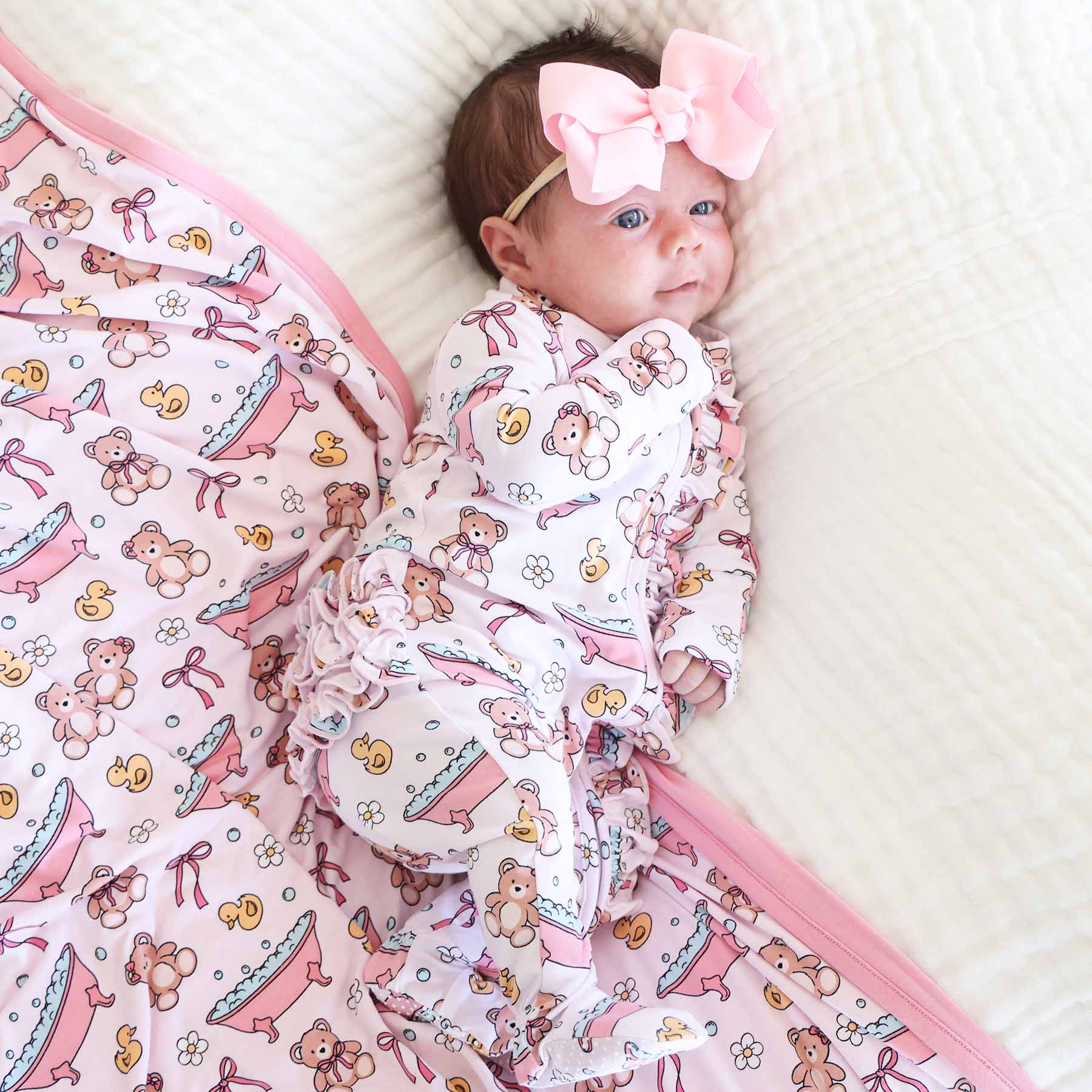  Bathtime Besties Ruffle Zipper Footie | Pink、mySite、layawaytickets