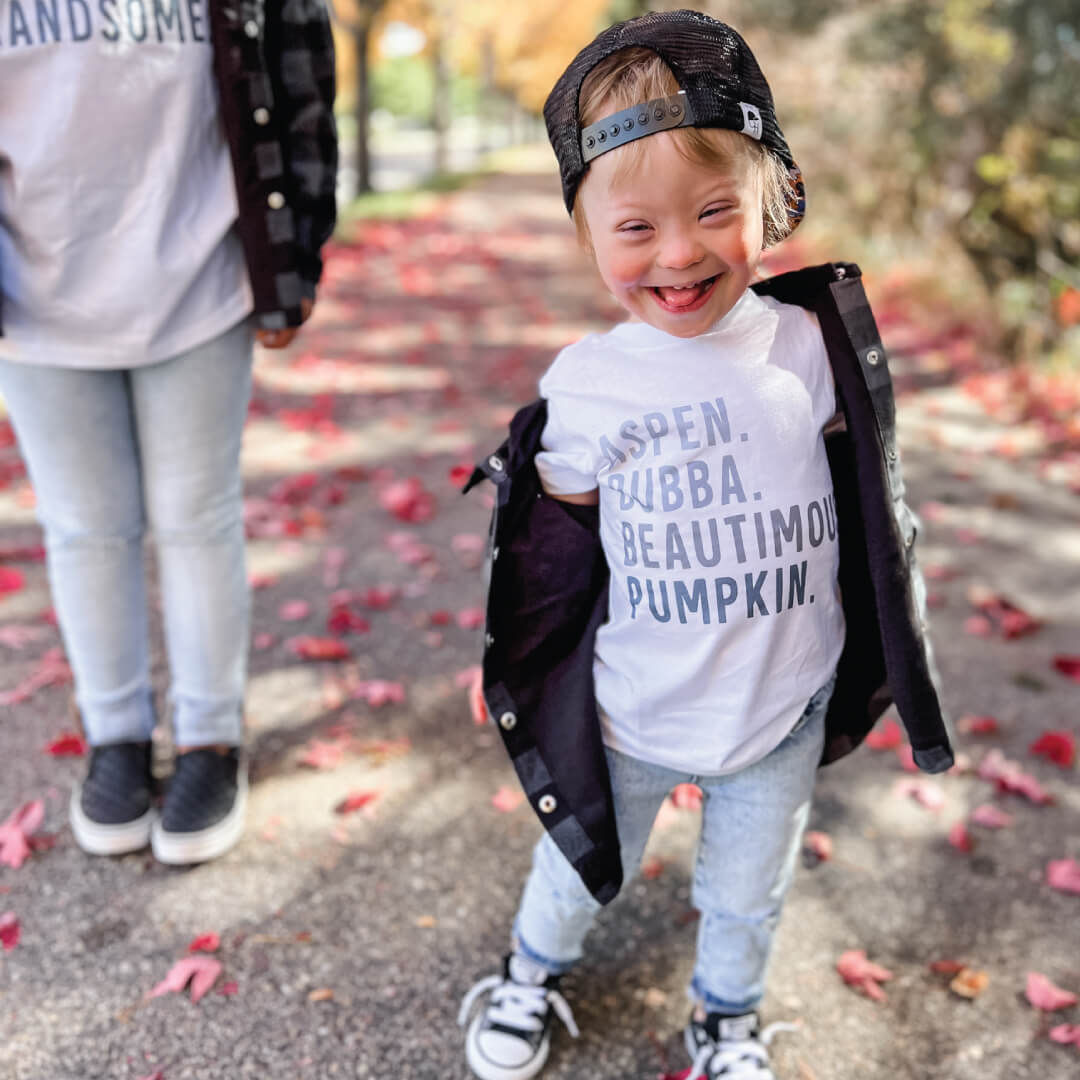  Personalized Blue Nickname Color Block Kids Graphic Tee | White、mySite、layawaytickets