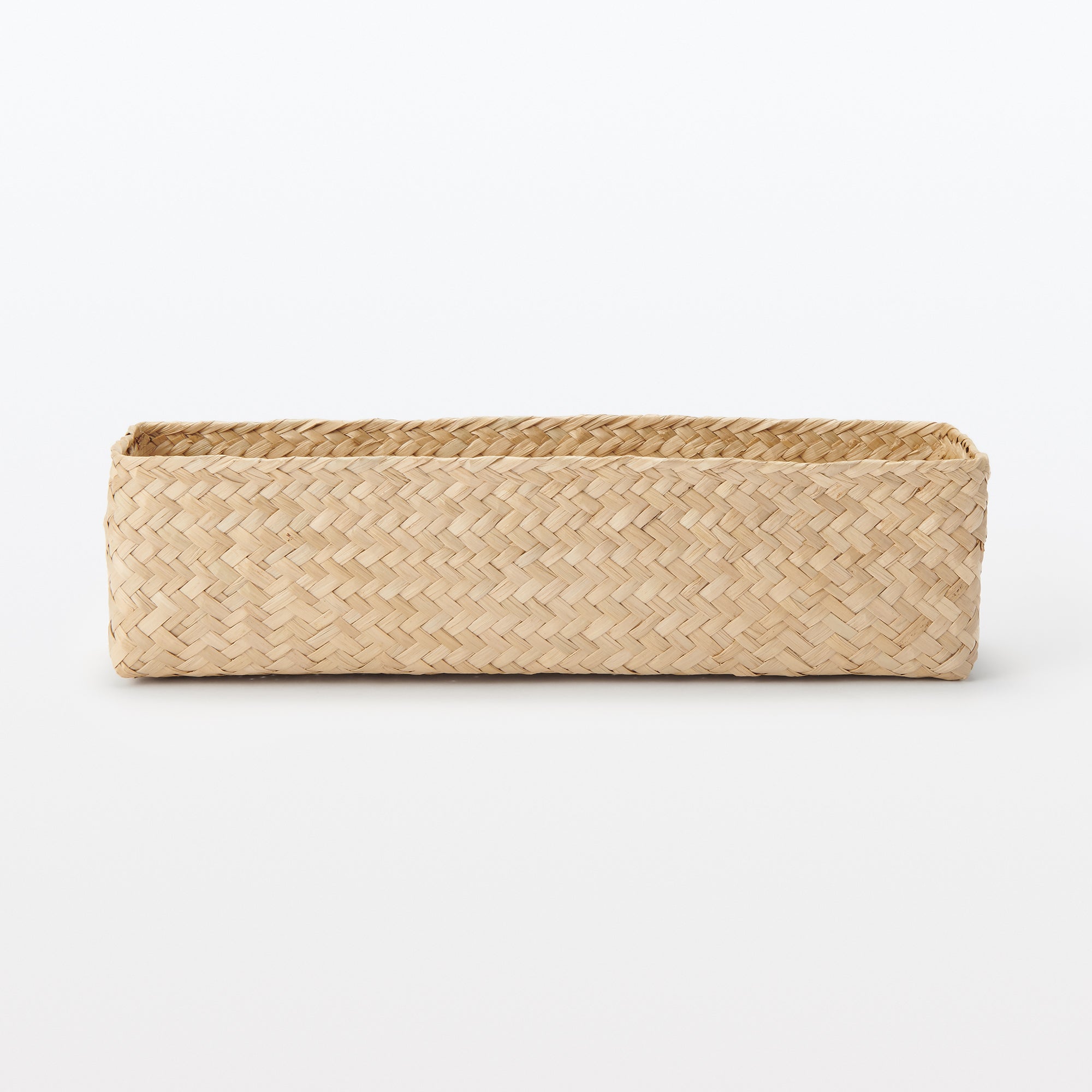  Seagrass Organizer Herringbone Rectangular Half Basket - Medium (W3.0 x D9.8 x H2.8)、mySite、sugarbowlscore