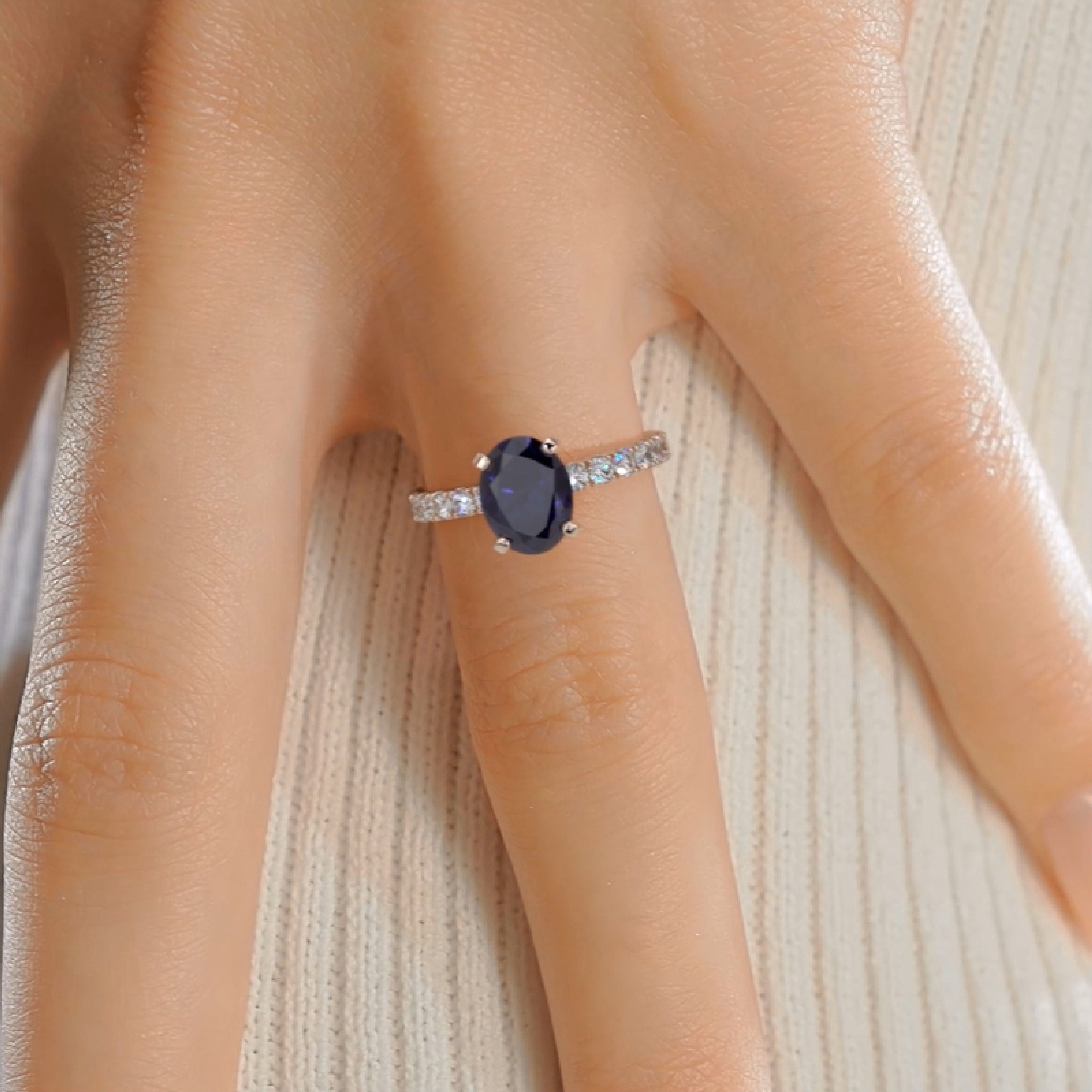 Alison Gemstone & Diamonds Ring (3 Carat) -14K Rose Gold、mySite、hinf8tx79