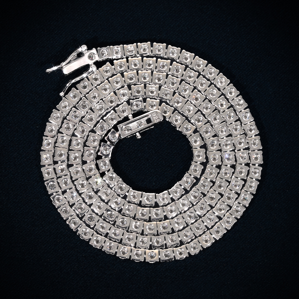 2MM Moissanite Tennis Chain 14K Gold、mySite、hinf8tx79