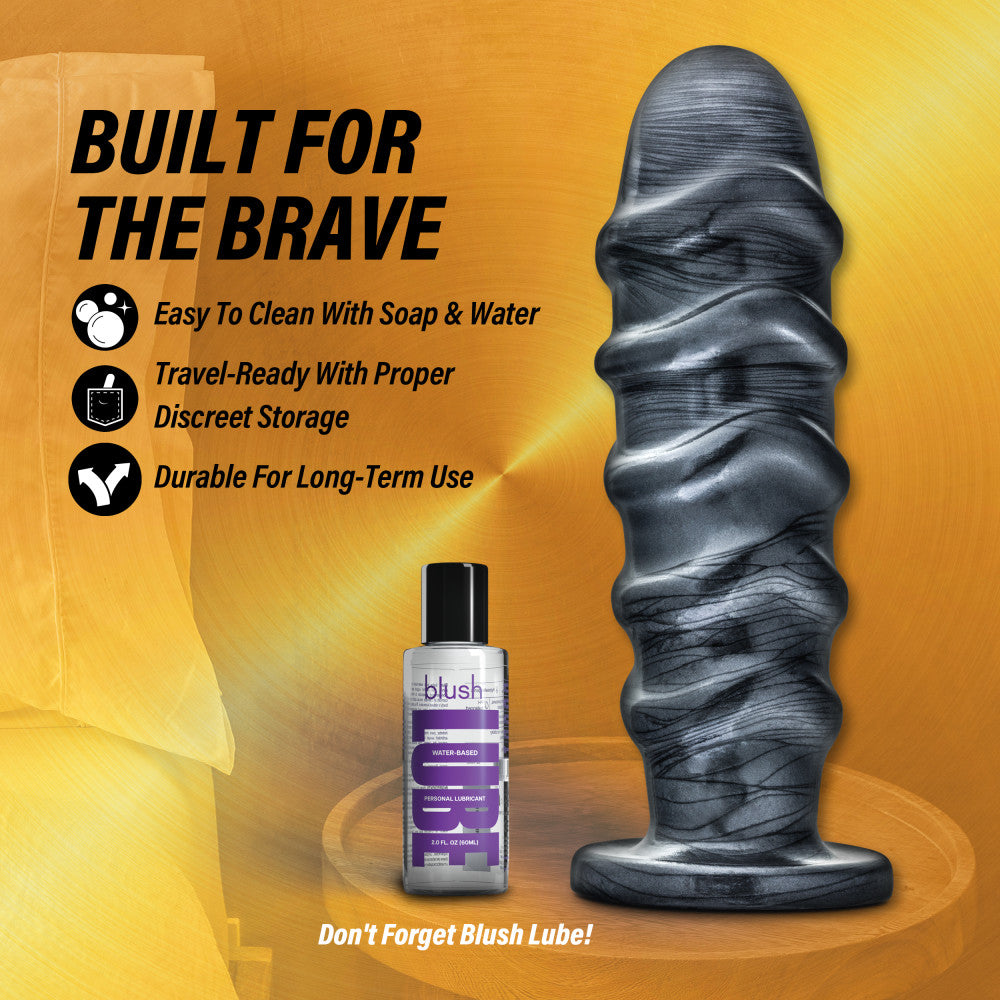 Jet By Blush® | Annihilator Carbon Metallic Black 11-Inch Anal Plug With Suction Cup Base、mySite、bottomscart