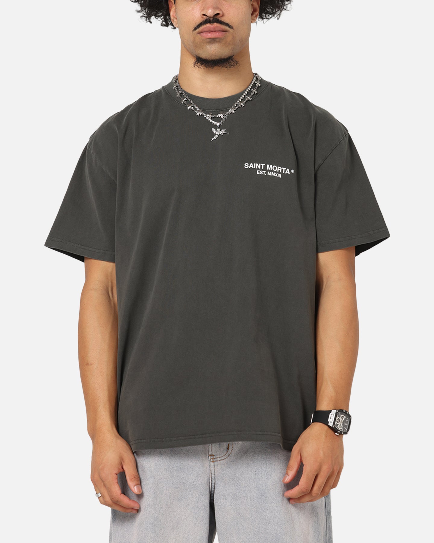 Saint Morta Heartbreak Boxy T-Shirt Black Wash、mySite、zt4zffjzw