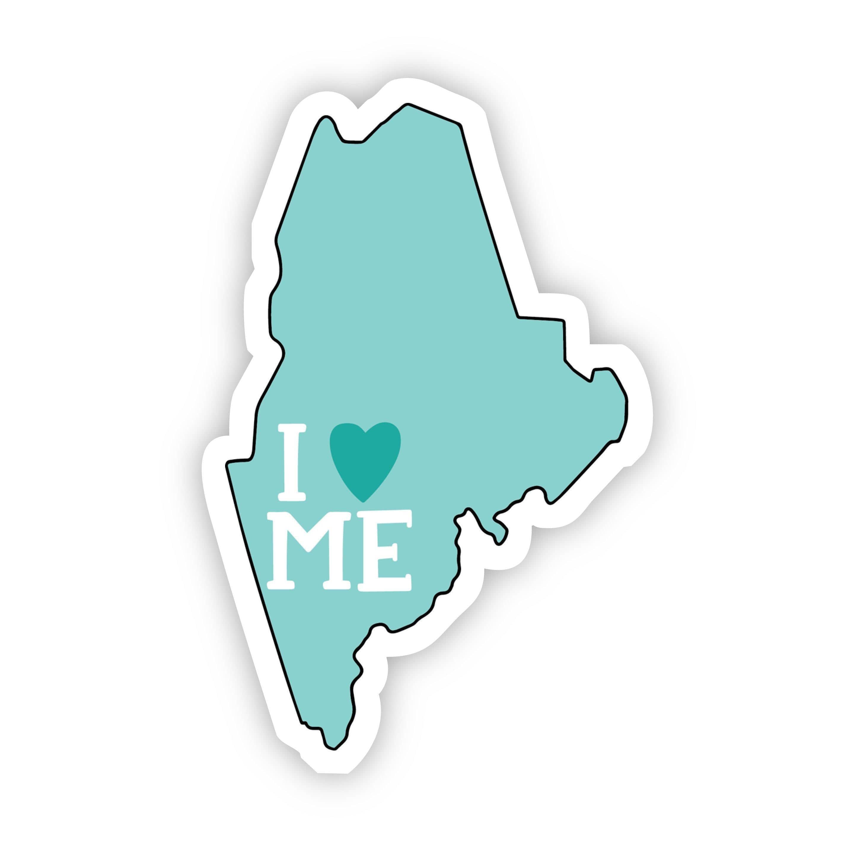  I Love Maine Teal Sticker、mySite、elrpsem3k