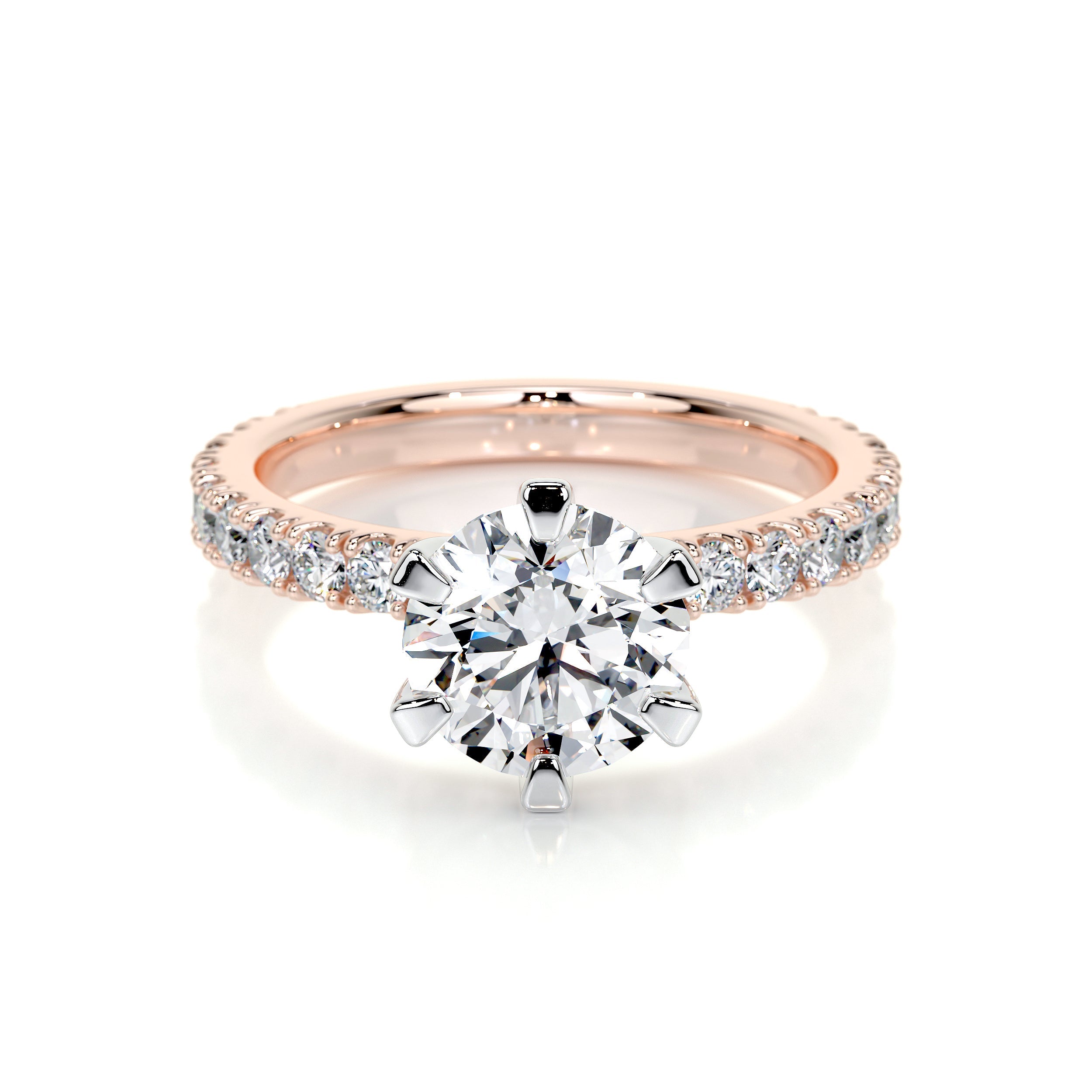 Veronica Lab Grown Diamond Ring -14K Rose Gold、mySite、hinf8tx79