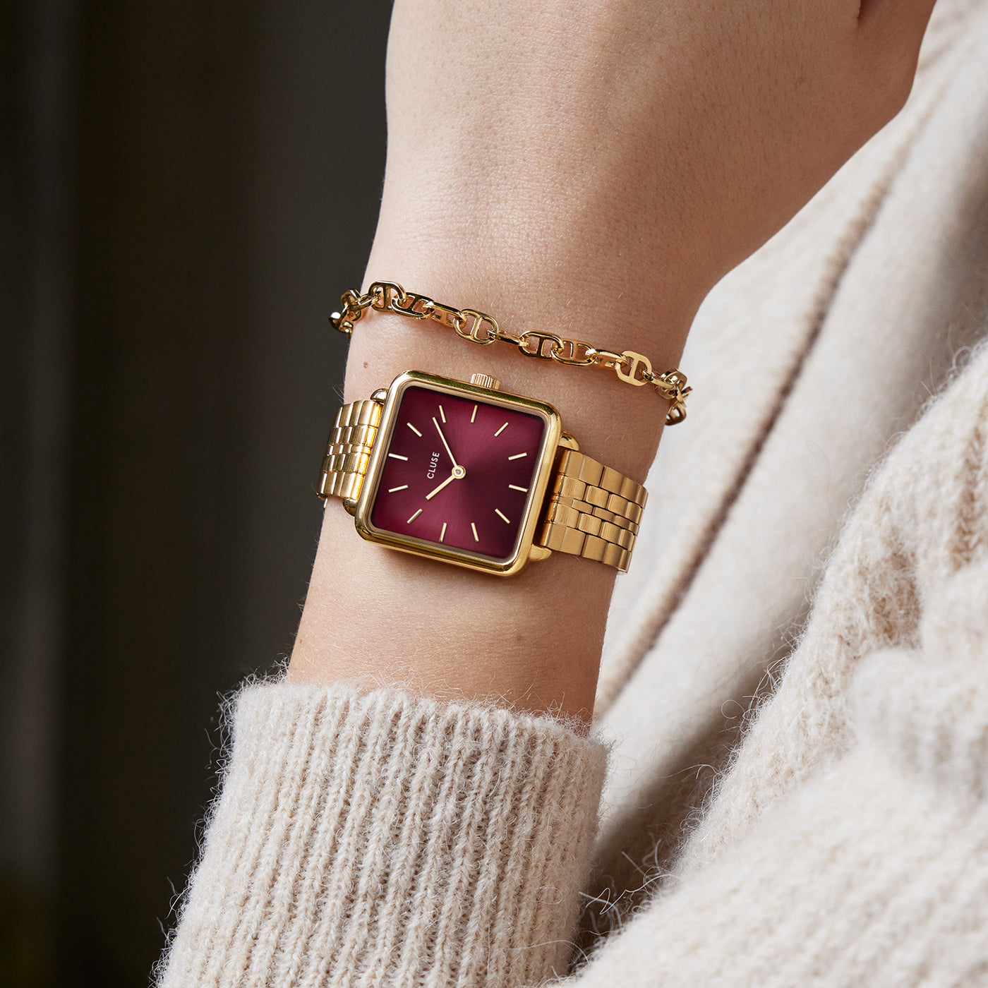  Élevé θ Chain Bracelet, Gold Colour