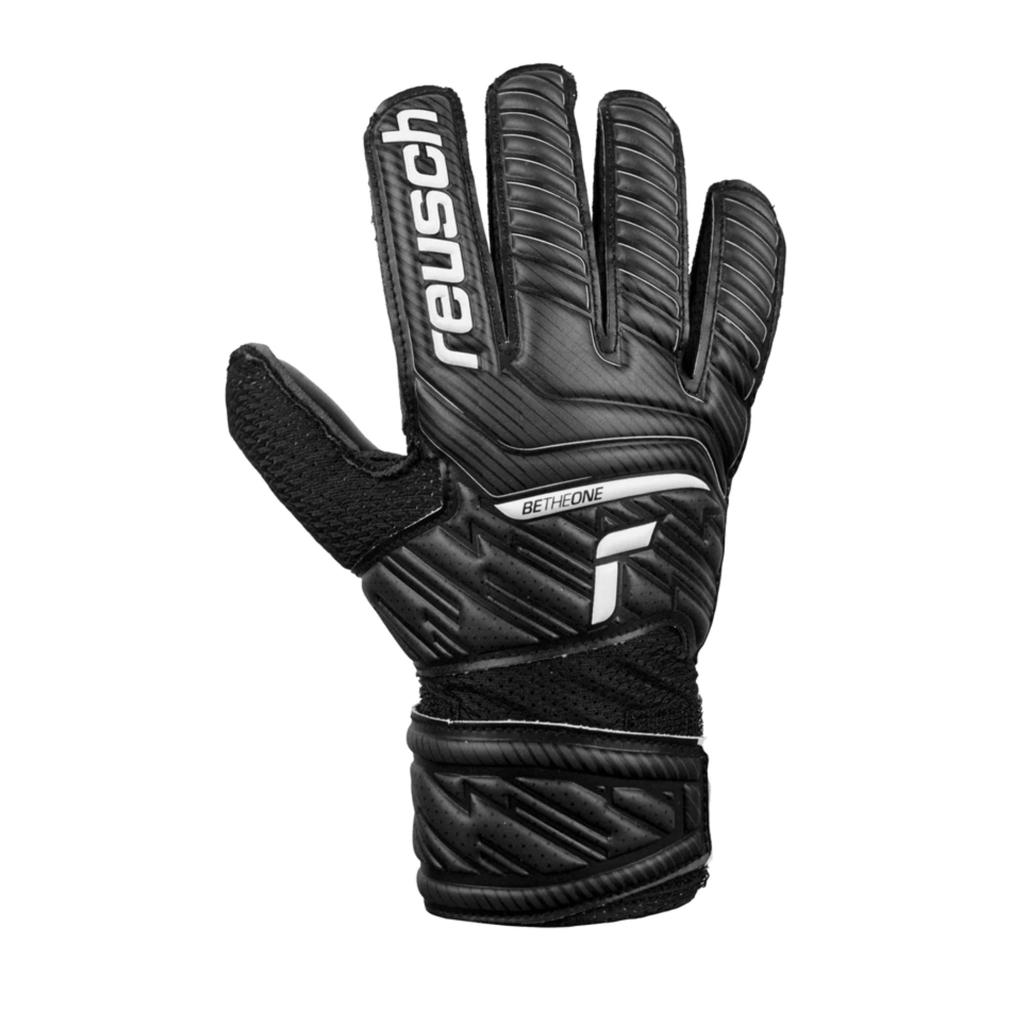 Reusch Kids Attrakt Solid Fingersave Goalkeeper Gloves Black/White、mySite、bottomscart