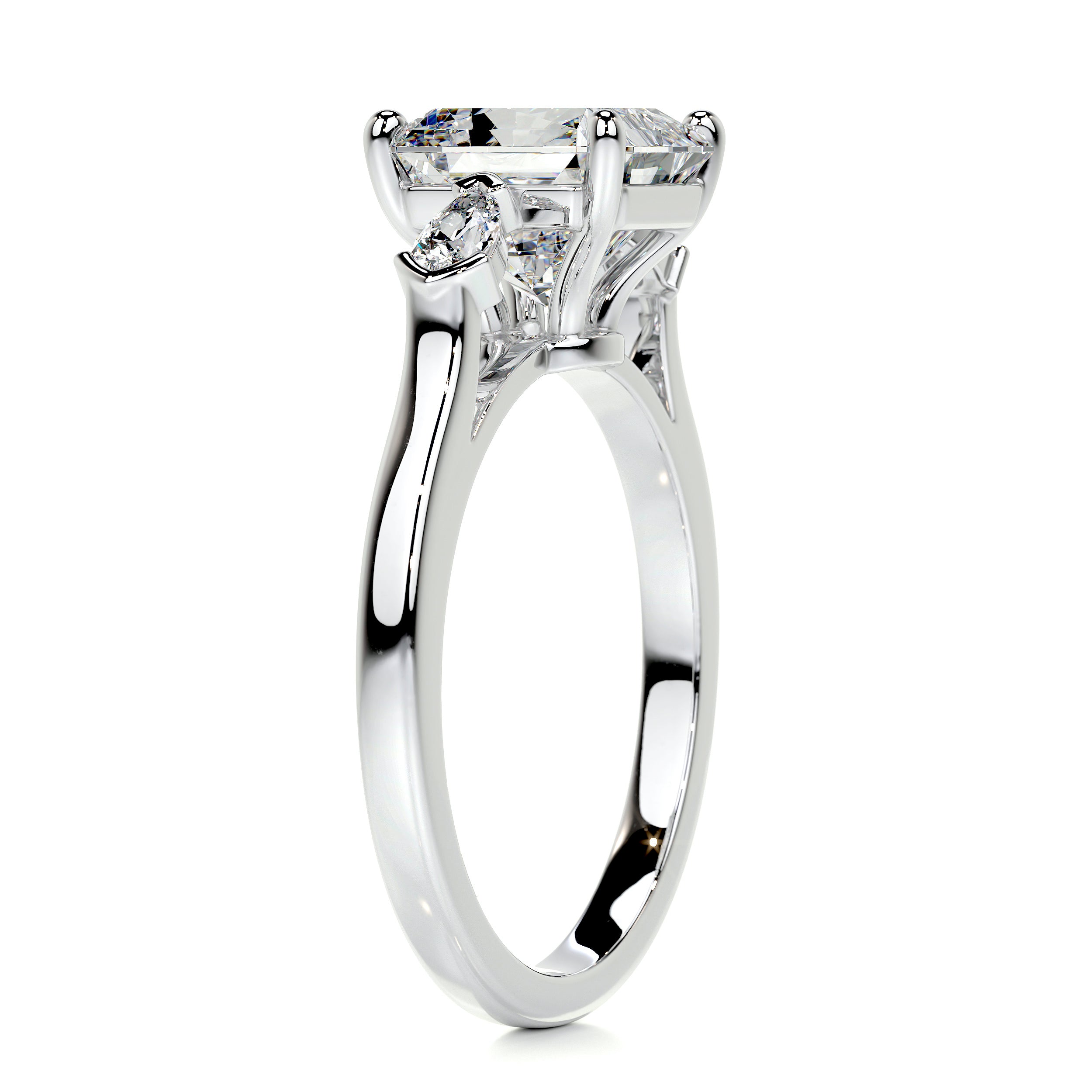 Mindy Moissanite & Diamond Ring -18K White Gold、mySite、hinf8tx79