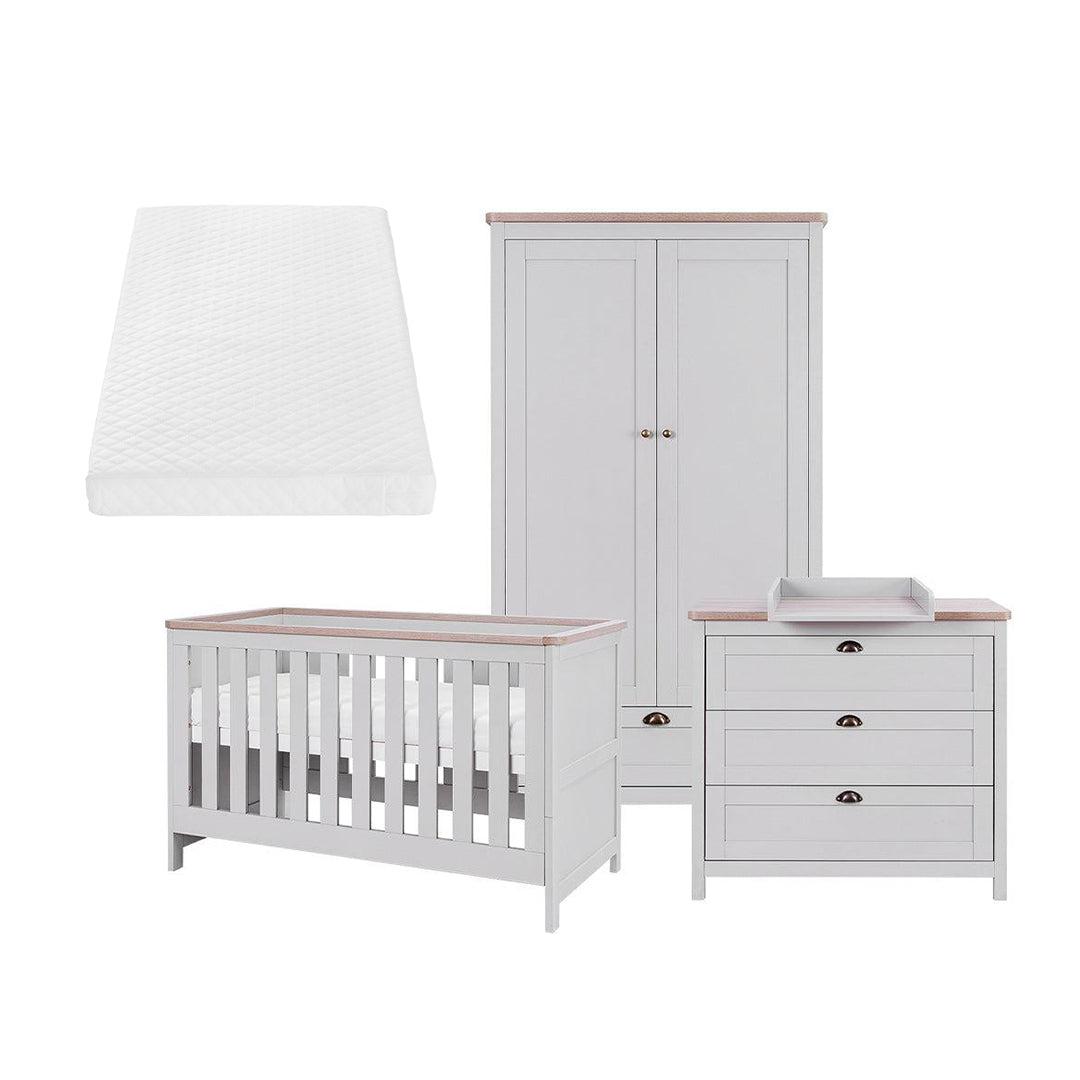  Tutti Bambini Verona 3 Piece Room Set - Dove Grey/Oak、mySite、merchandisen
