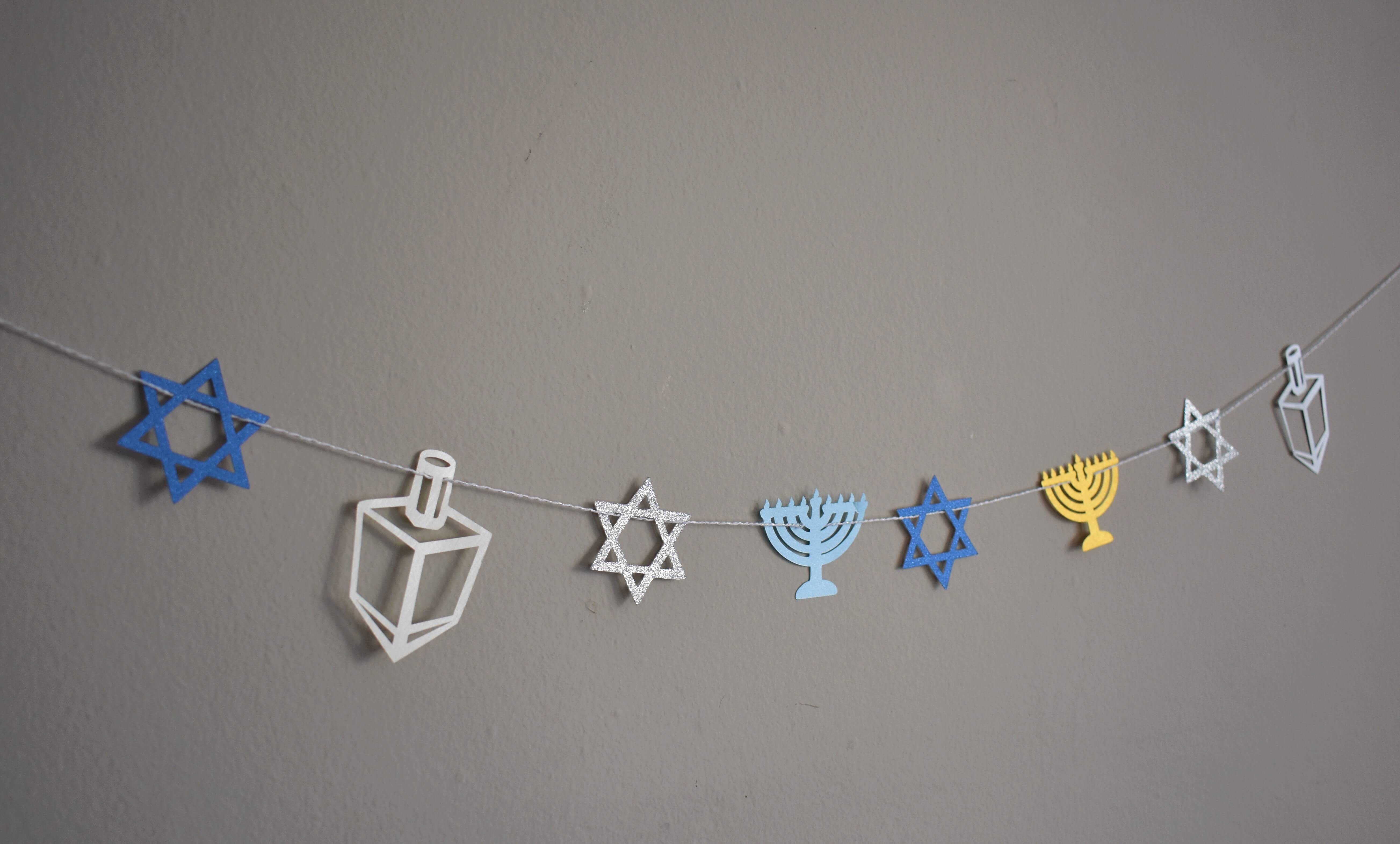 Mini Hanukkah Garland - Silver or Gold、mySite、topwebapps