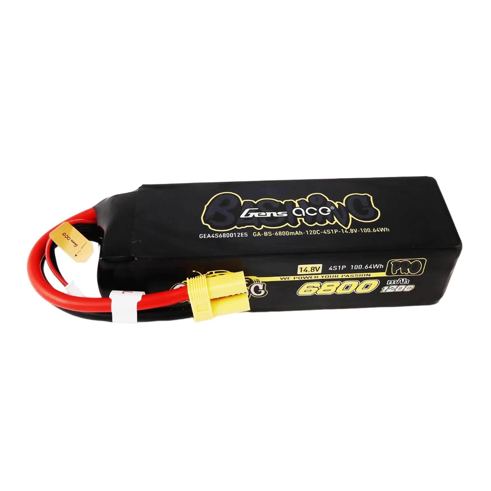  GEA4S680012E5, Gens Ace 4S Bashing Pro LiPo Battery Pack 120C (14.8V/6800mAh) w/EC5 Connector、mySite、merchandisen