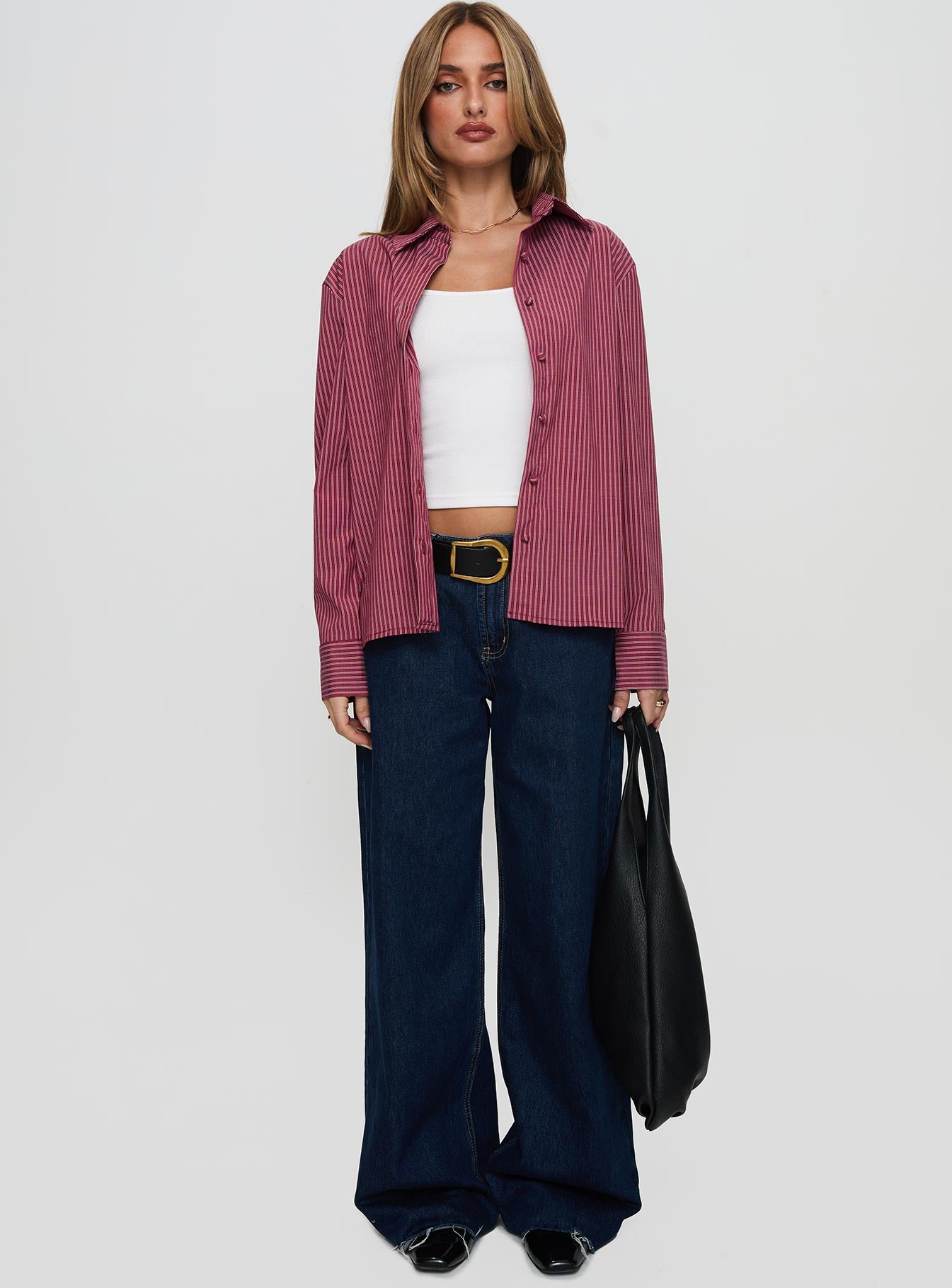 Mandisa Long Sleeve Top Red Stripe、mySite、solidvoid