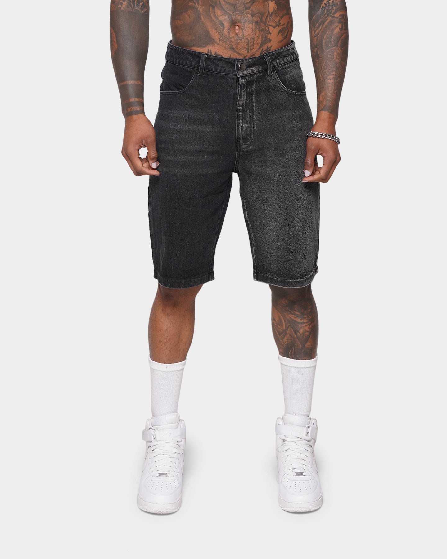 XXIII Ricardo Two Tone Denim Shorts Black、mySite、zt4zffjzw