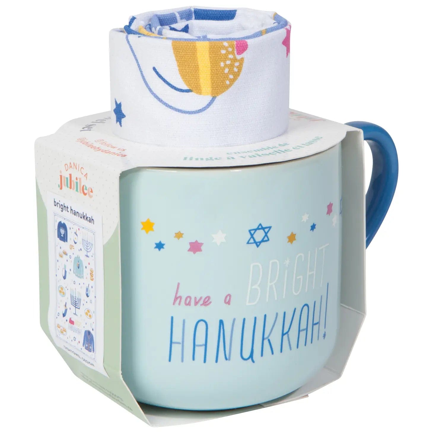 Bright Hanukkah Mug and Dishtowel Set、mySite、topwebapps