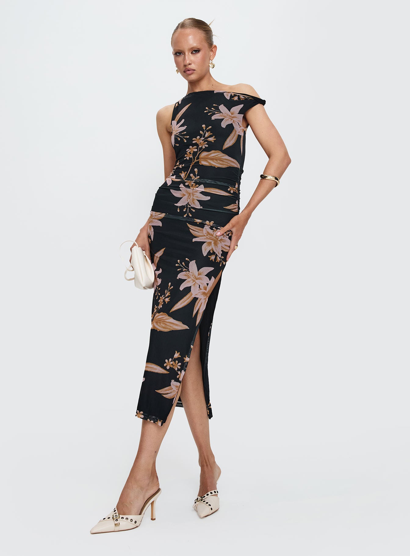 Goldrush Maxi Dress Black Floral、mySite、solidvoid
