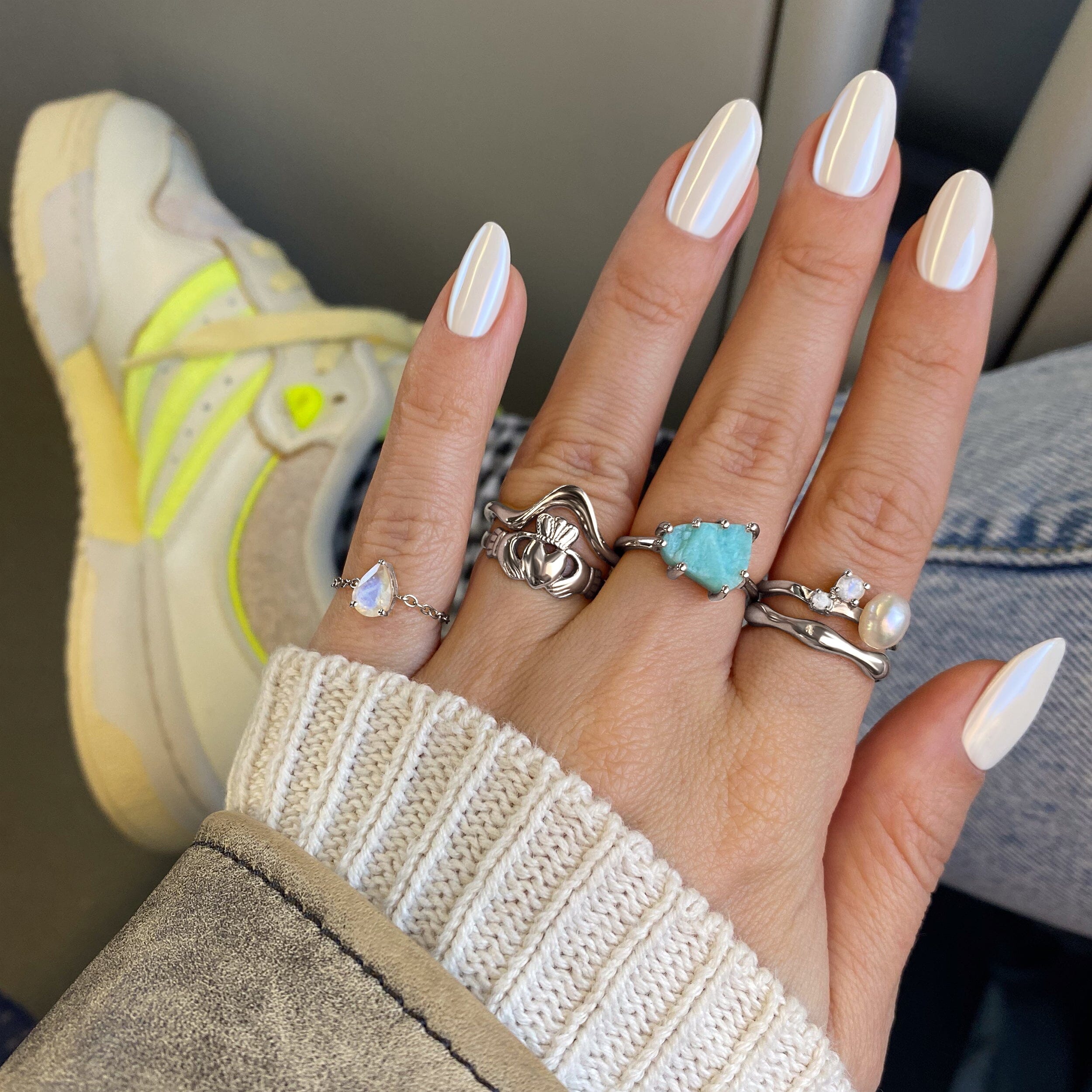 Raw Crystal Ring - Serene Amazonite、mySite、hinf8tx79