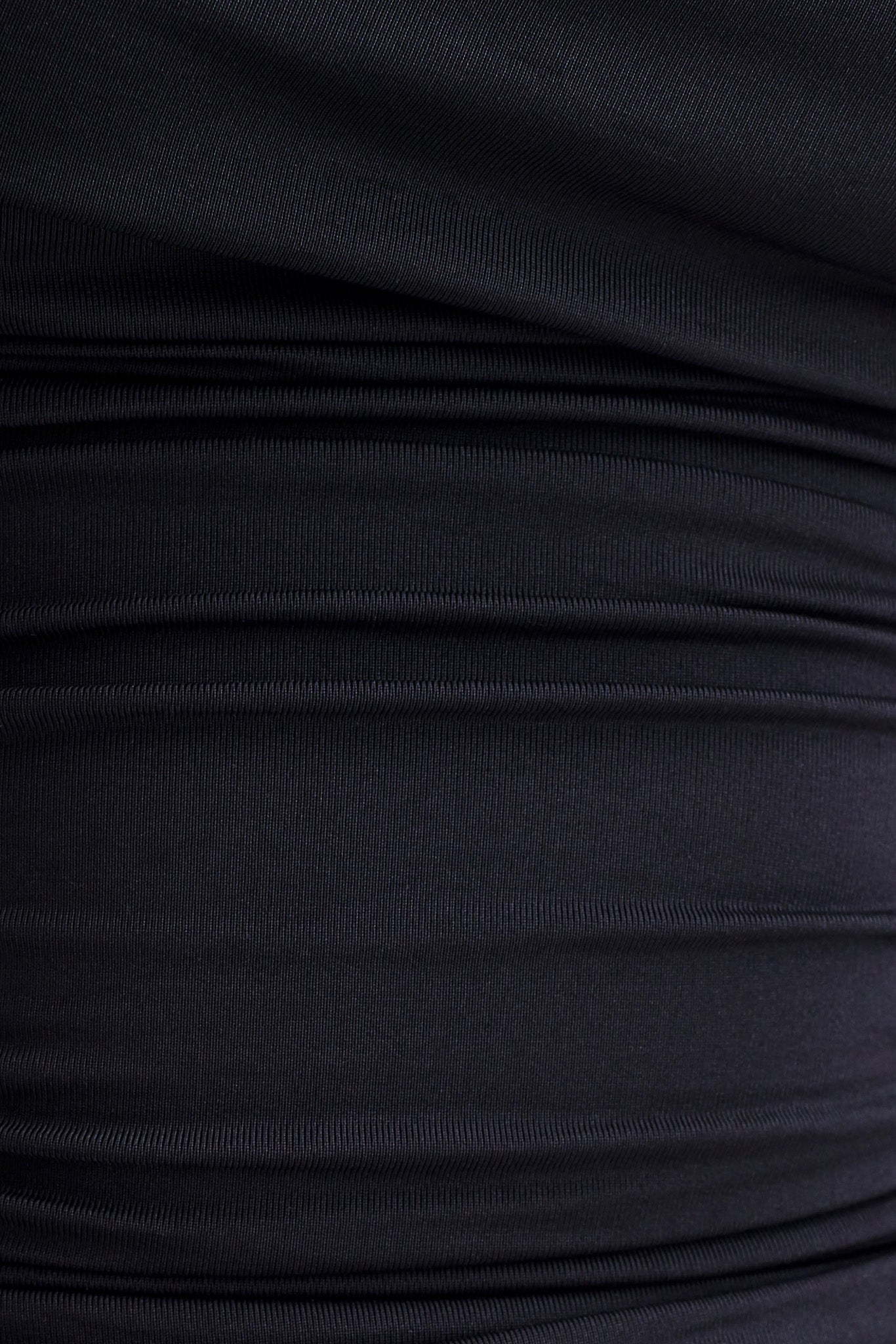 Alayna Long Sleeve Recycled Nylon Ruched Top - Black、mySite、solidvoid