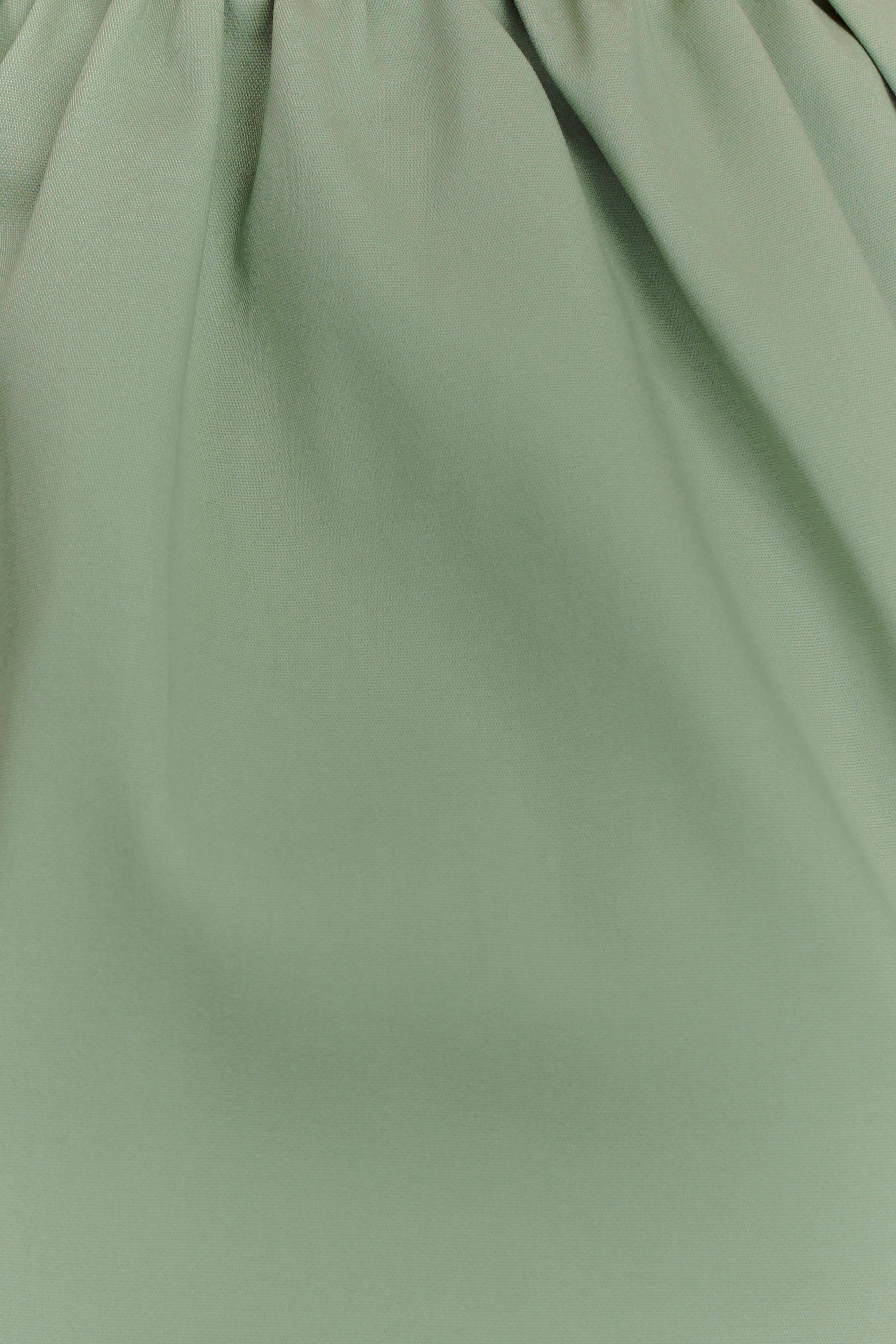 Ariana Pleated Neck Mini Dress - Sage、mySite、solidvoid