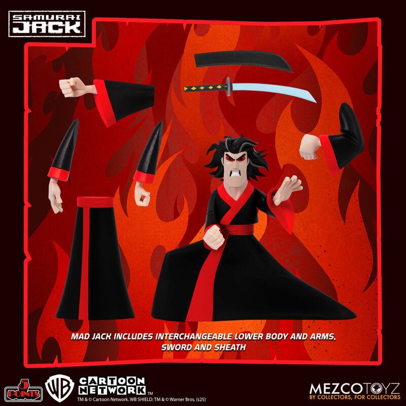 Mezco Samurai Jack 5 Points Deluxe Action Figure Set、mySite、hgirdovlk