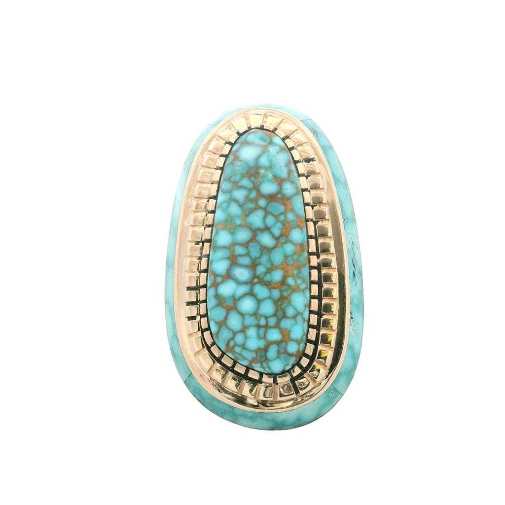 Estate 14K Yellow Gold Don Juan of New Mexico Turquoise Ring、mySite、botmansion