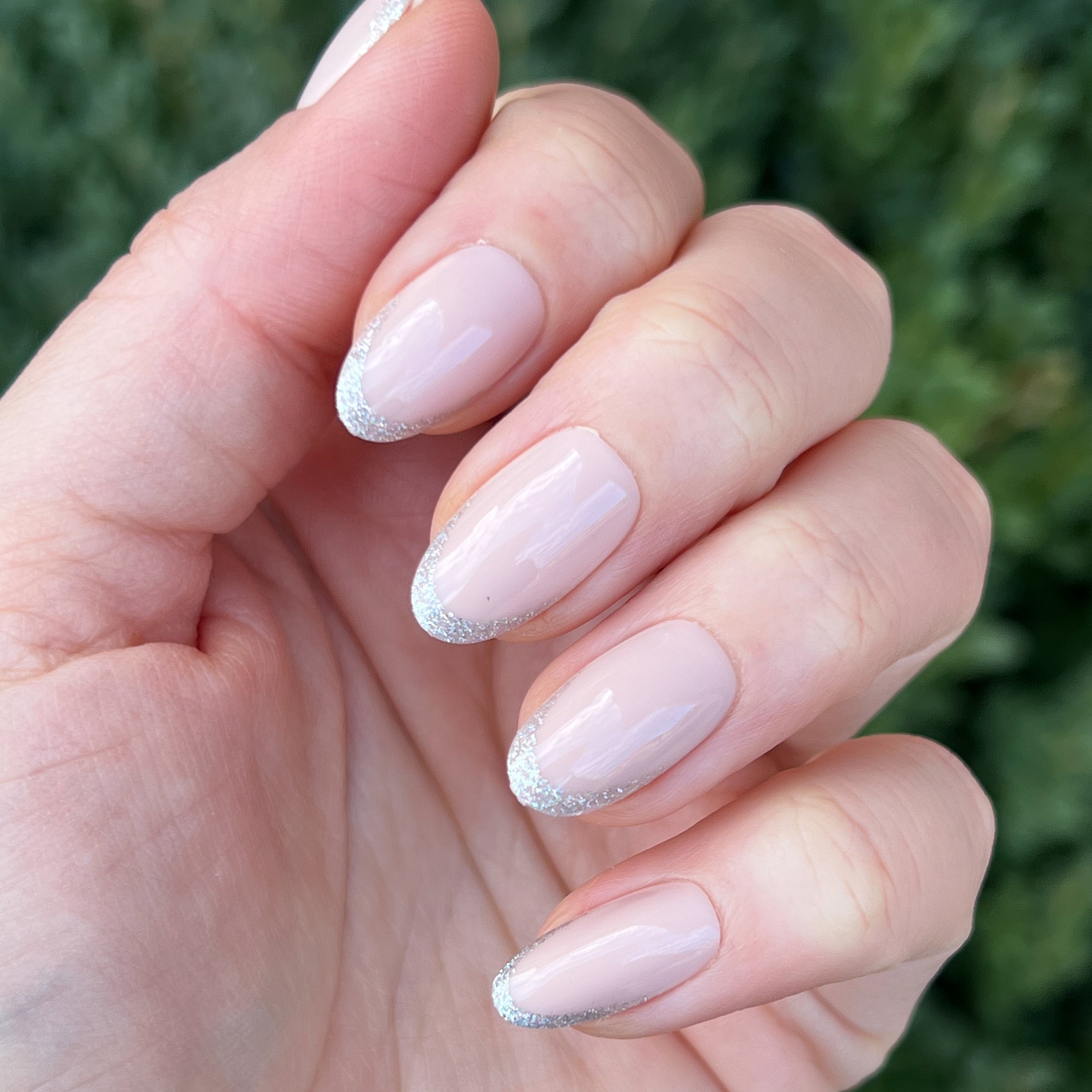 Exclamation Point Glitter French Press-Ons | Oval | Medium、mySite、solidvoid