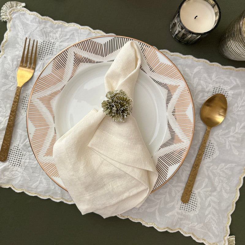 Cotton Napkin Ring | Gold | Set of 4、mySite、camillekostekn