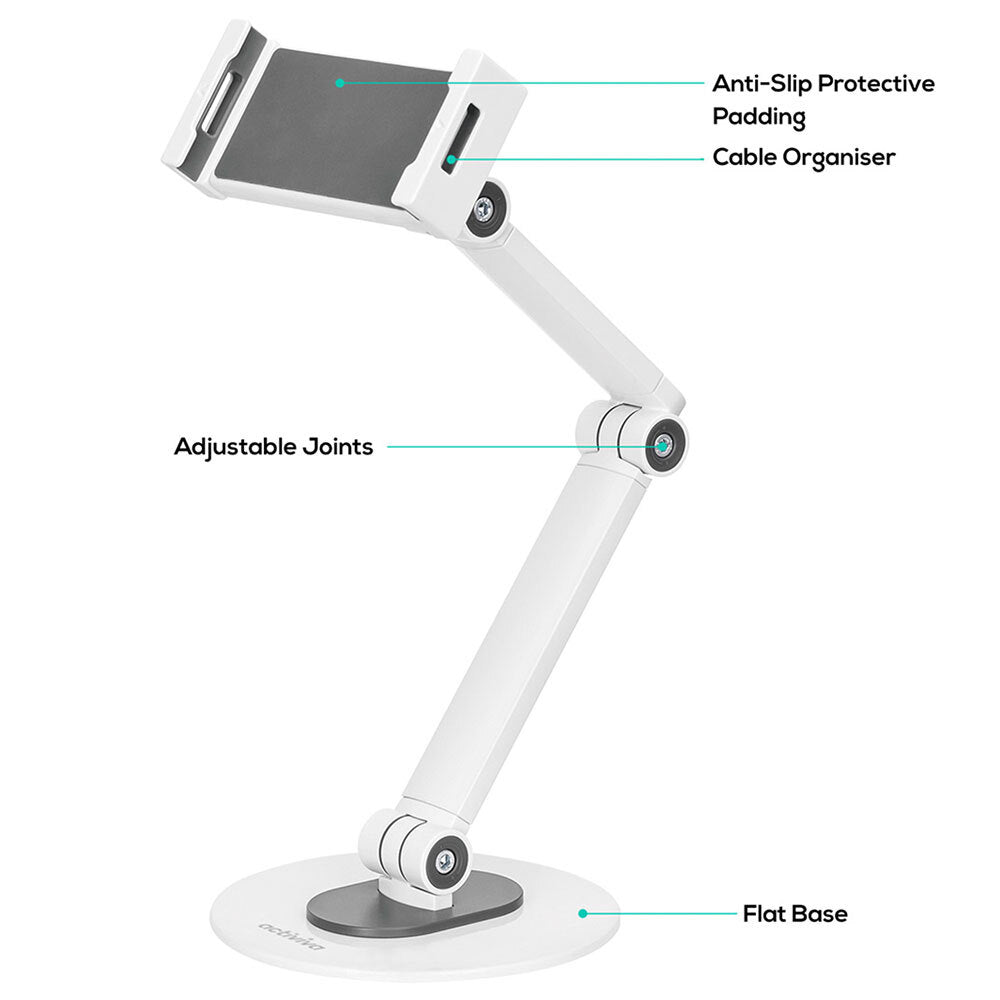 Activiva Universal iPad & Tablet Tabletop Stand (4.7-12.9) White、mySite、camillekostekn
