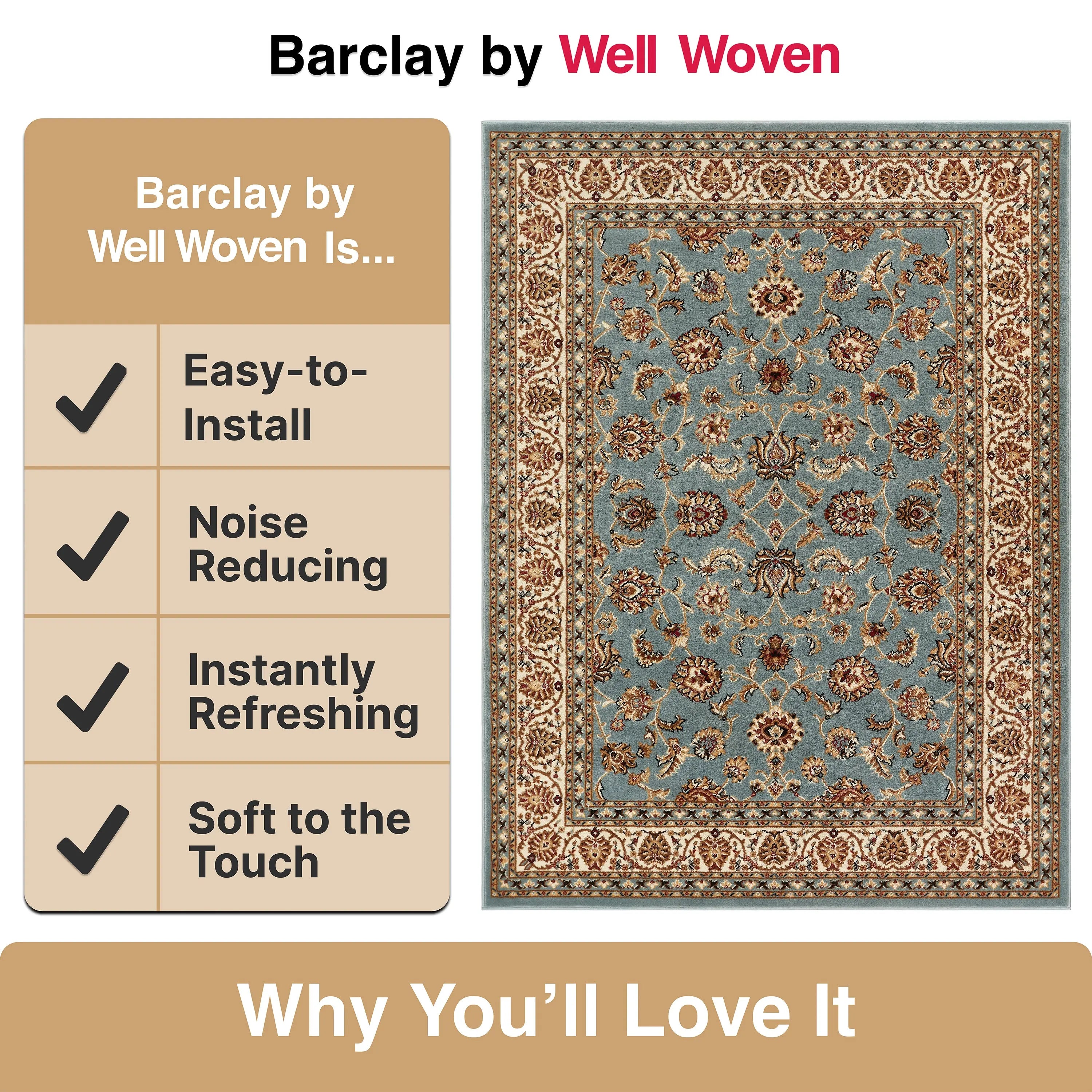 Sarouk Light Blue Traditional Rug、mySite、gigharbornorthrealestate