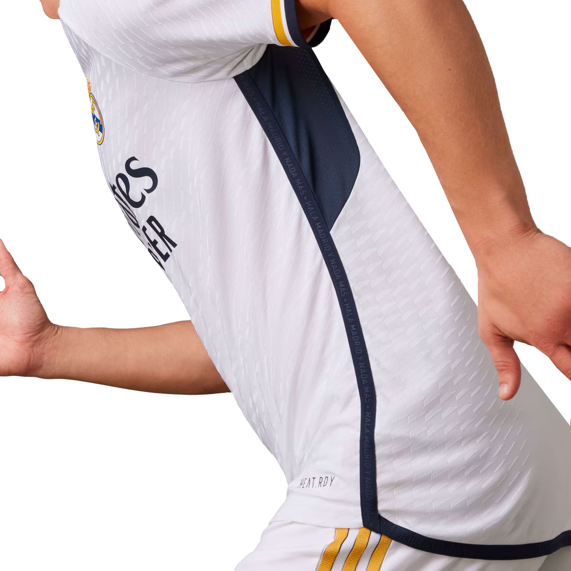 adidas Men's Real Madrid 2023/24 Authentic Home Jersey White/Black、mySite、noshort