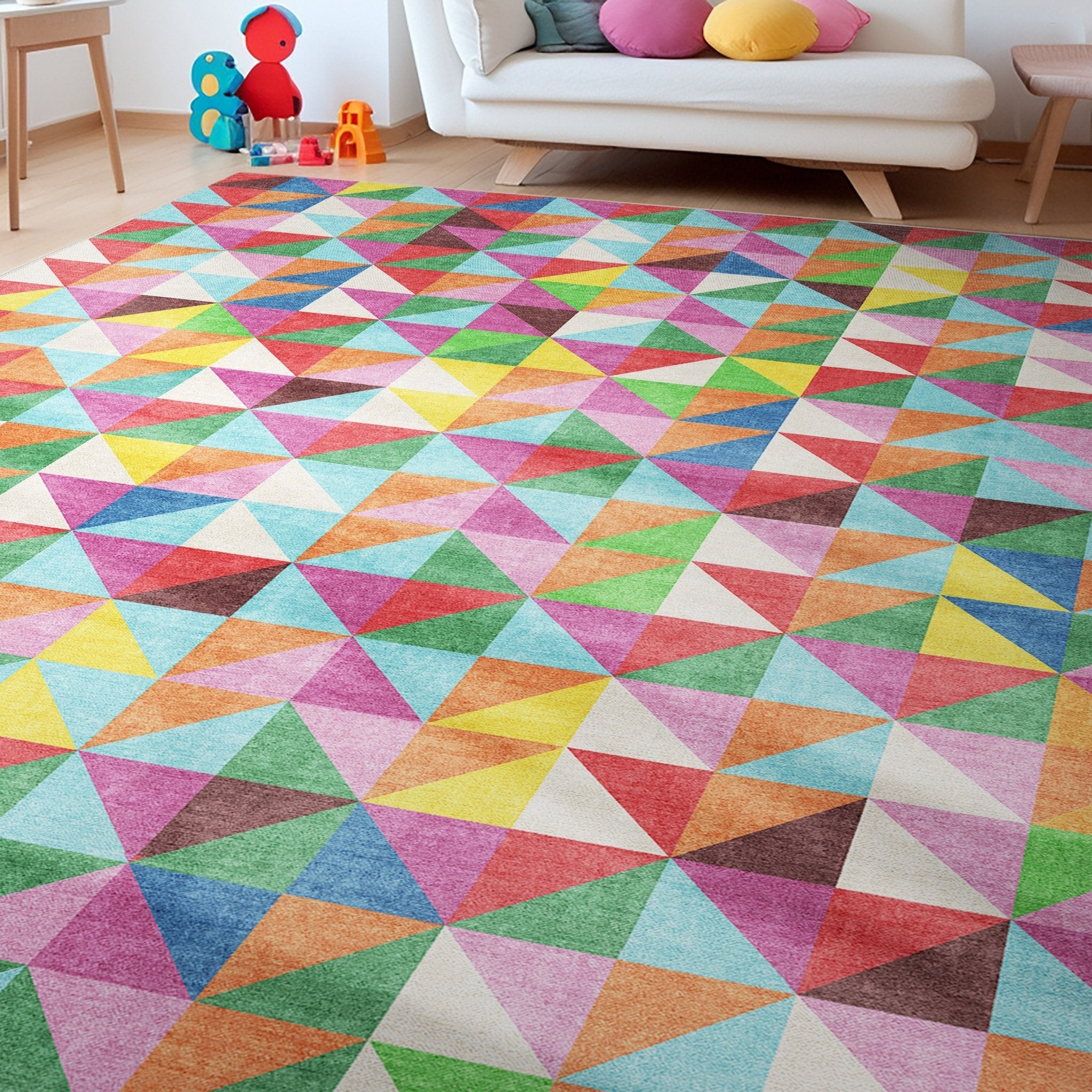 Crayola Modern Tile Geometric Bright Multi Color Area Rug By Well Woven、mySite、gigharbornorthrealestate